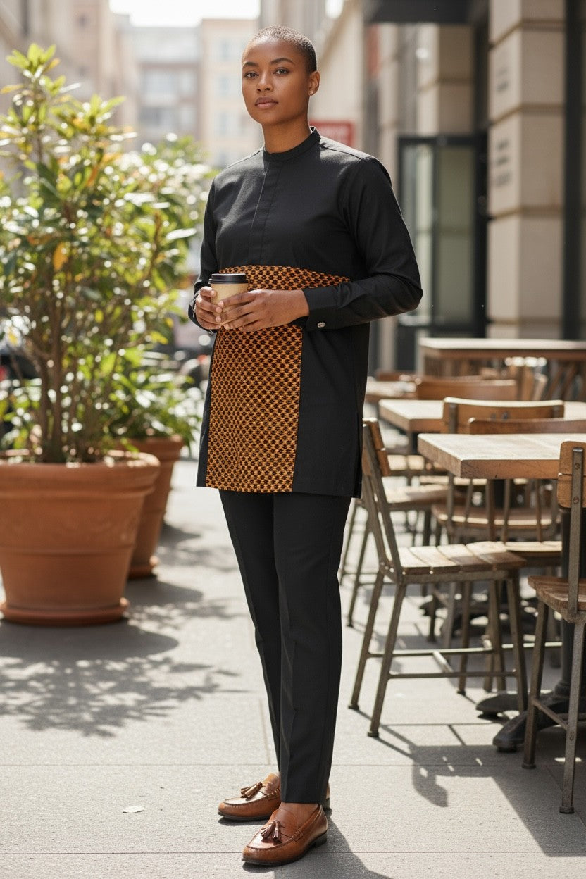 Long Sleeve Shirt Koko Donda Dashiki Black