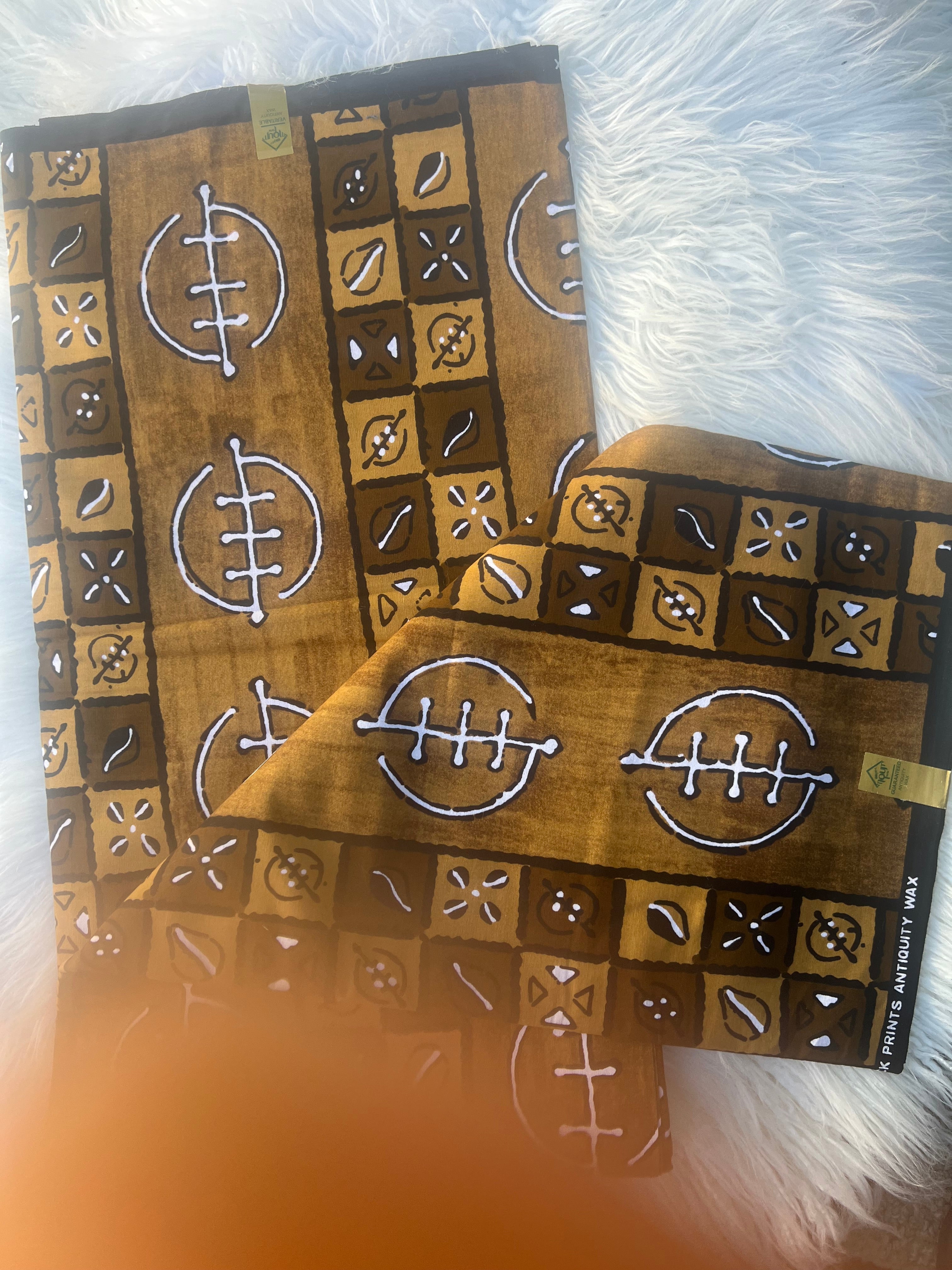 African Print Fabric, Bogolan Tribal Mudcloth Design, Multi-Pattern Fabric by Yards, Authentic Ankara, Perfect for Clothing Home Decor