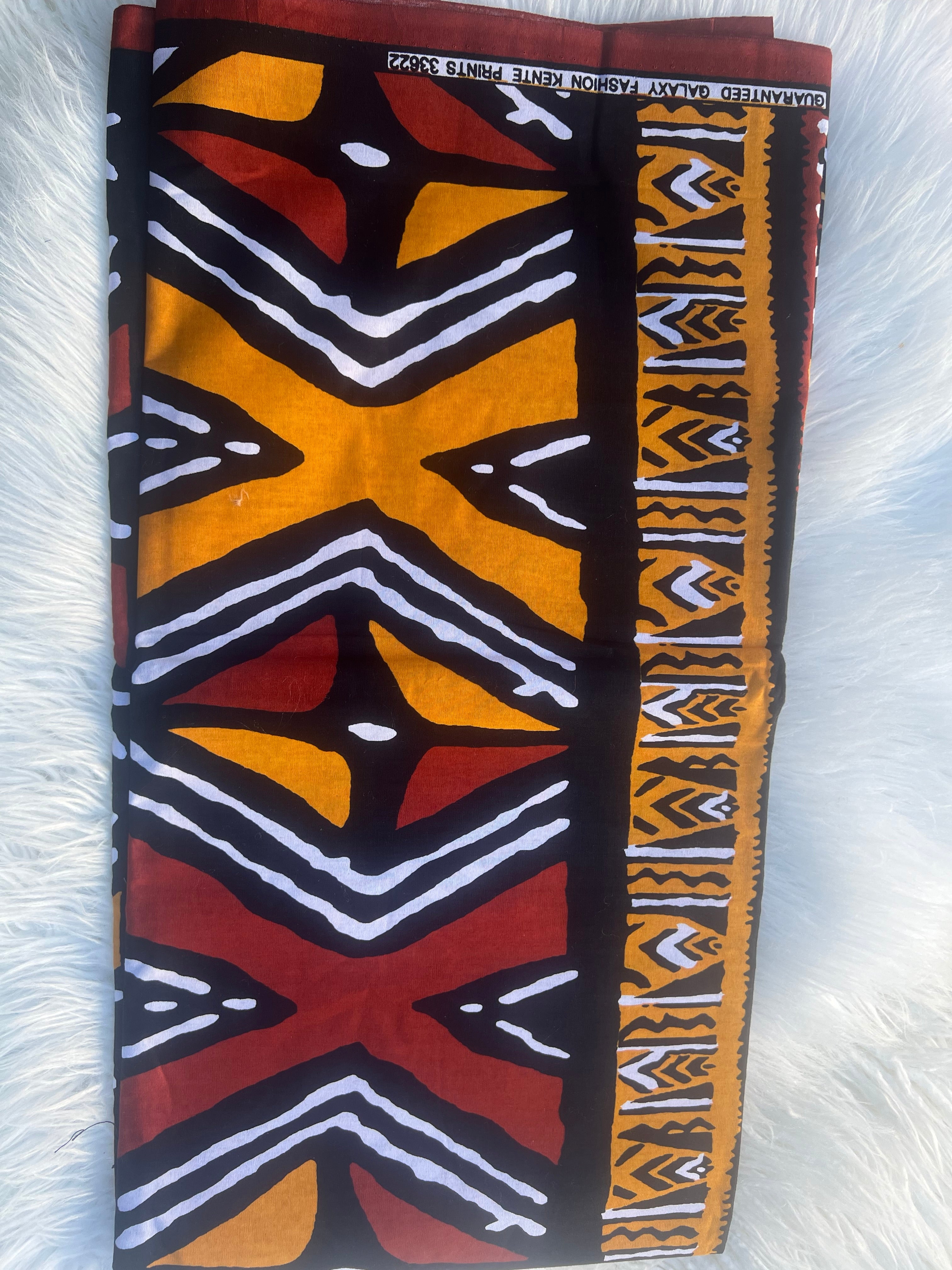 African Print Fabric, Bogolan Tribal Mudcloth Design, Multi-Pattern Fabrics sell  by Yards Authentic Ankara, Perfect for Clothing Home Decor