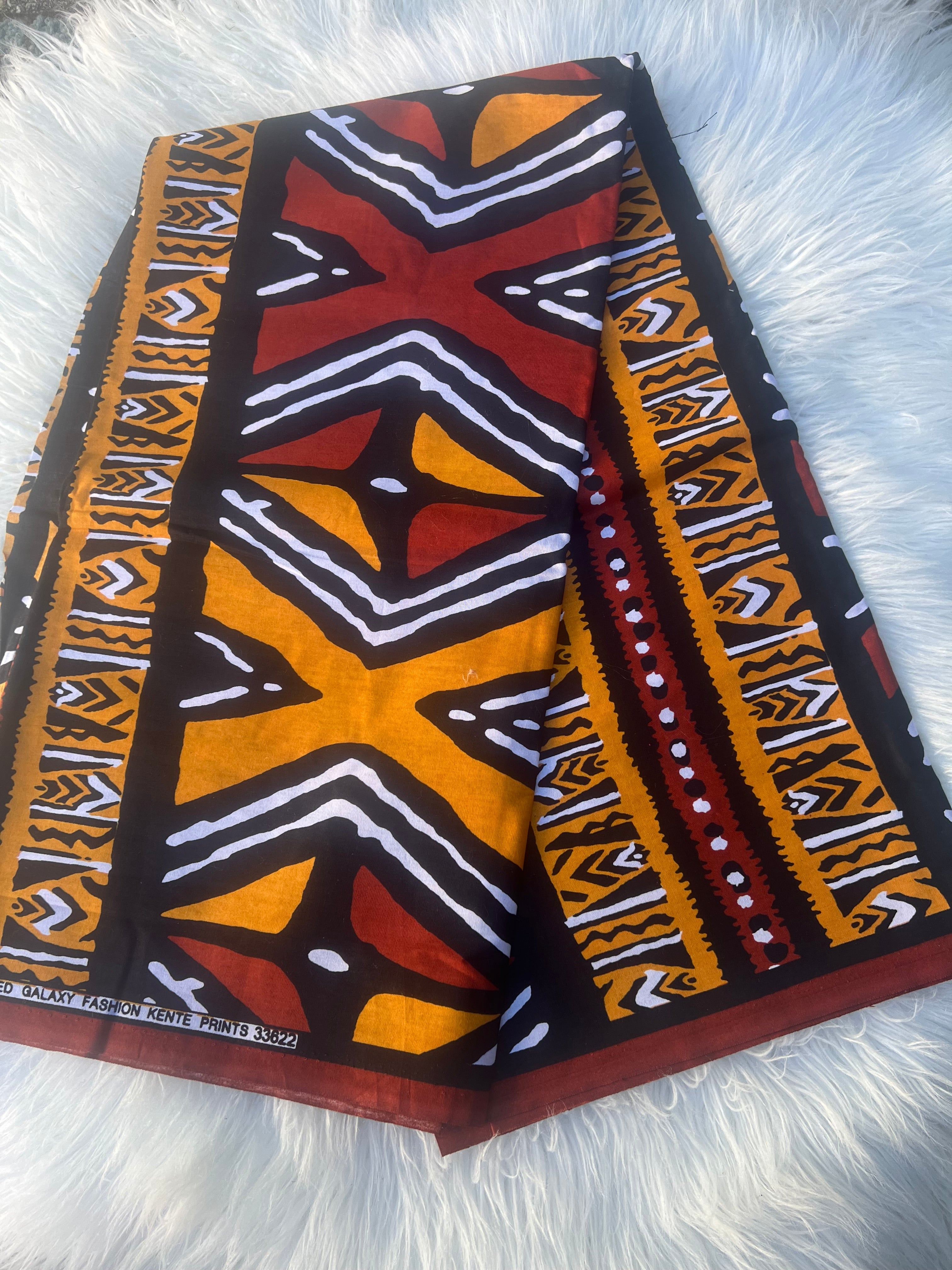 African Print Fabric, Bogolan Tribal Mudcloth Design, Multi-Pattern Fabrics sell  by Yards Authentic Ankara, Perfect for Clothing Home Decor