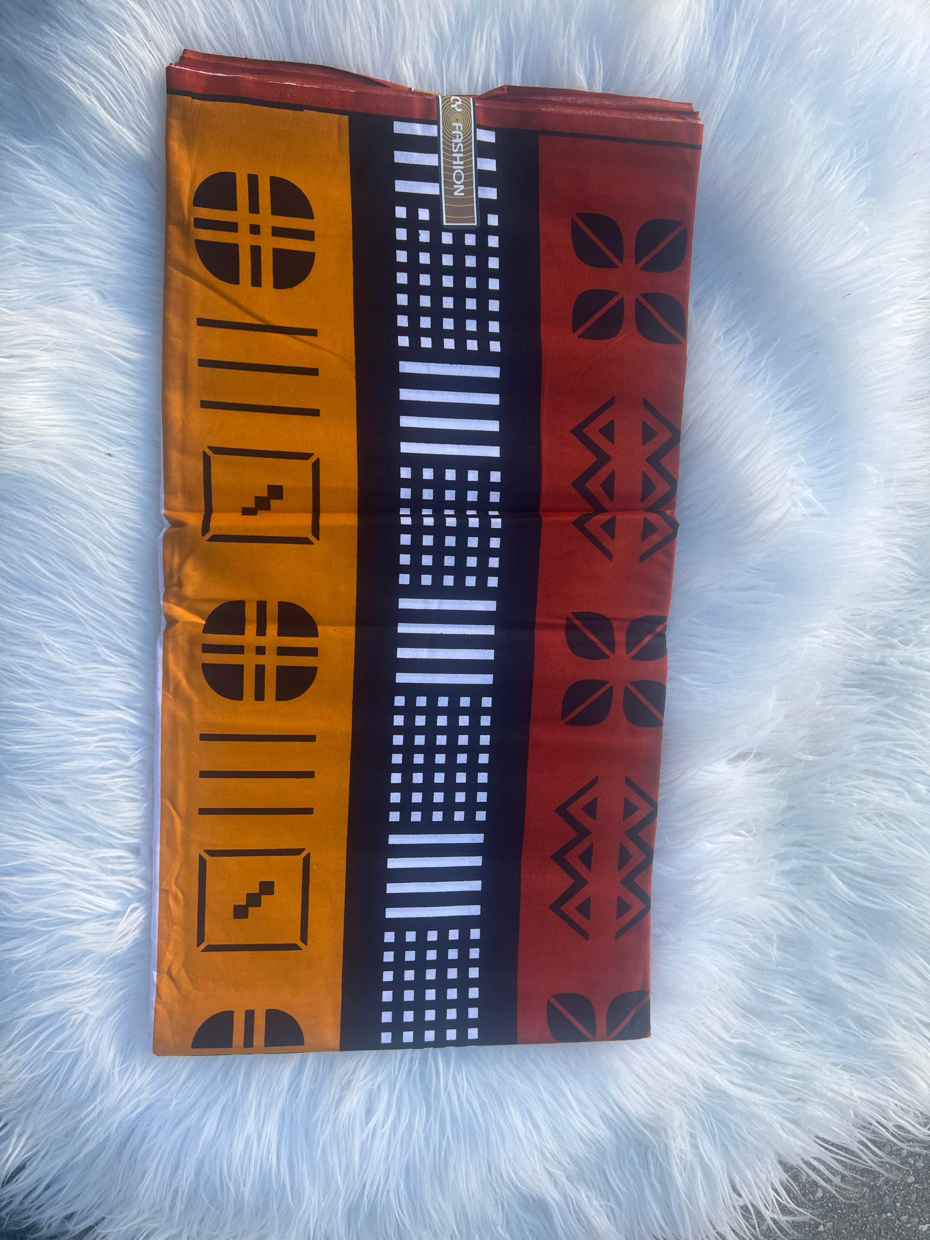 Brown Black Ankara Kente Fabric by The Yard | 100% Cotton African Print Cloth | Traditional African Craft Fabric for Quilts, Clothing Decor