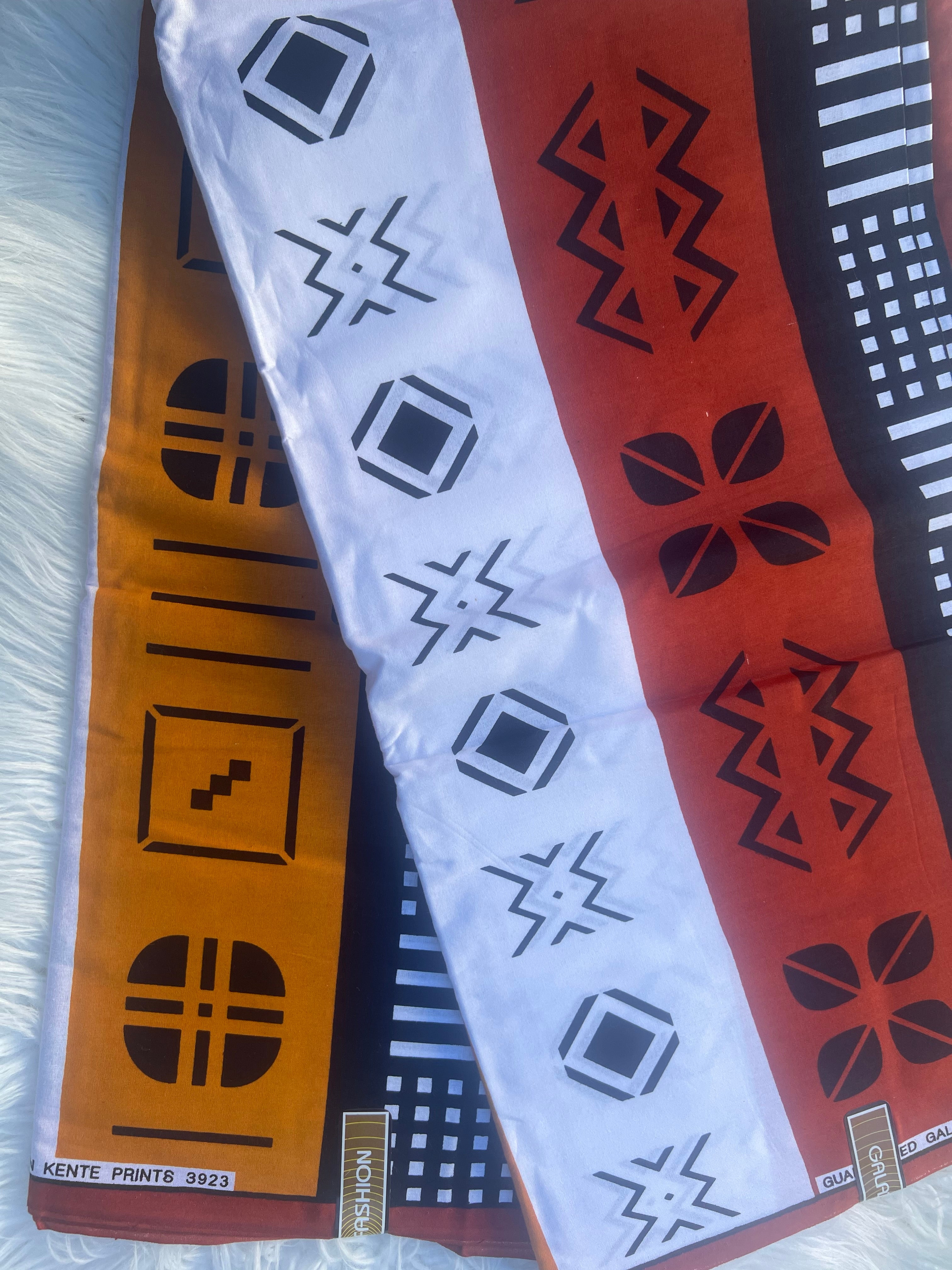 Brown Black Ankara Kente Fabric by The Yard | 100% Cotton African Print Cloth | Traditional African Craft Fabric for Quilts, Clothing Decor