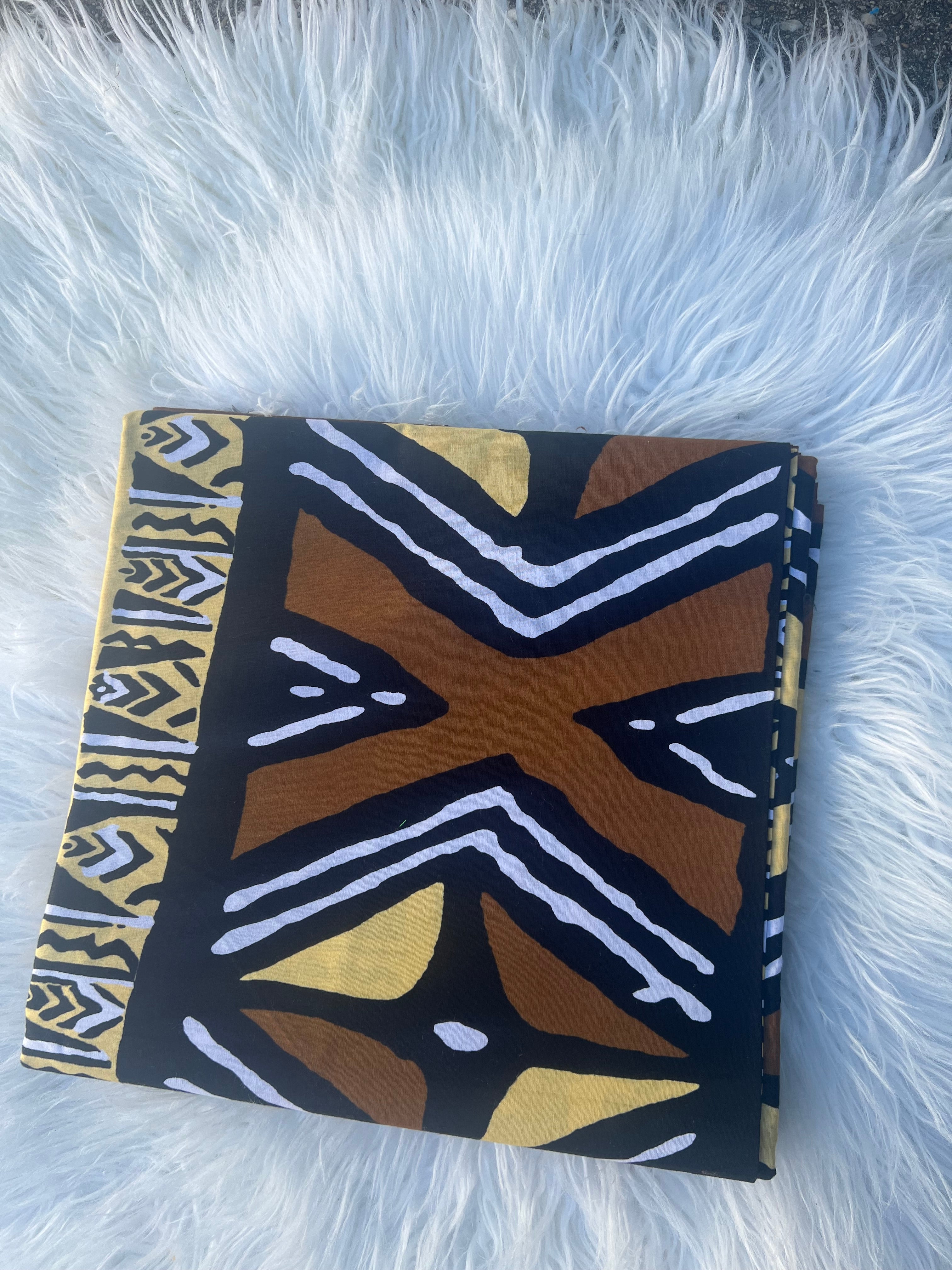 African Print Fabric, Bogolan Tribal Mudcloth Design, Multi-Pattern Fabrics sell  by Yards Authentic Ankara, Perfect for Clothing Home Decor