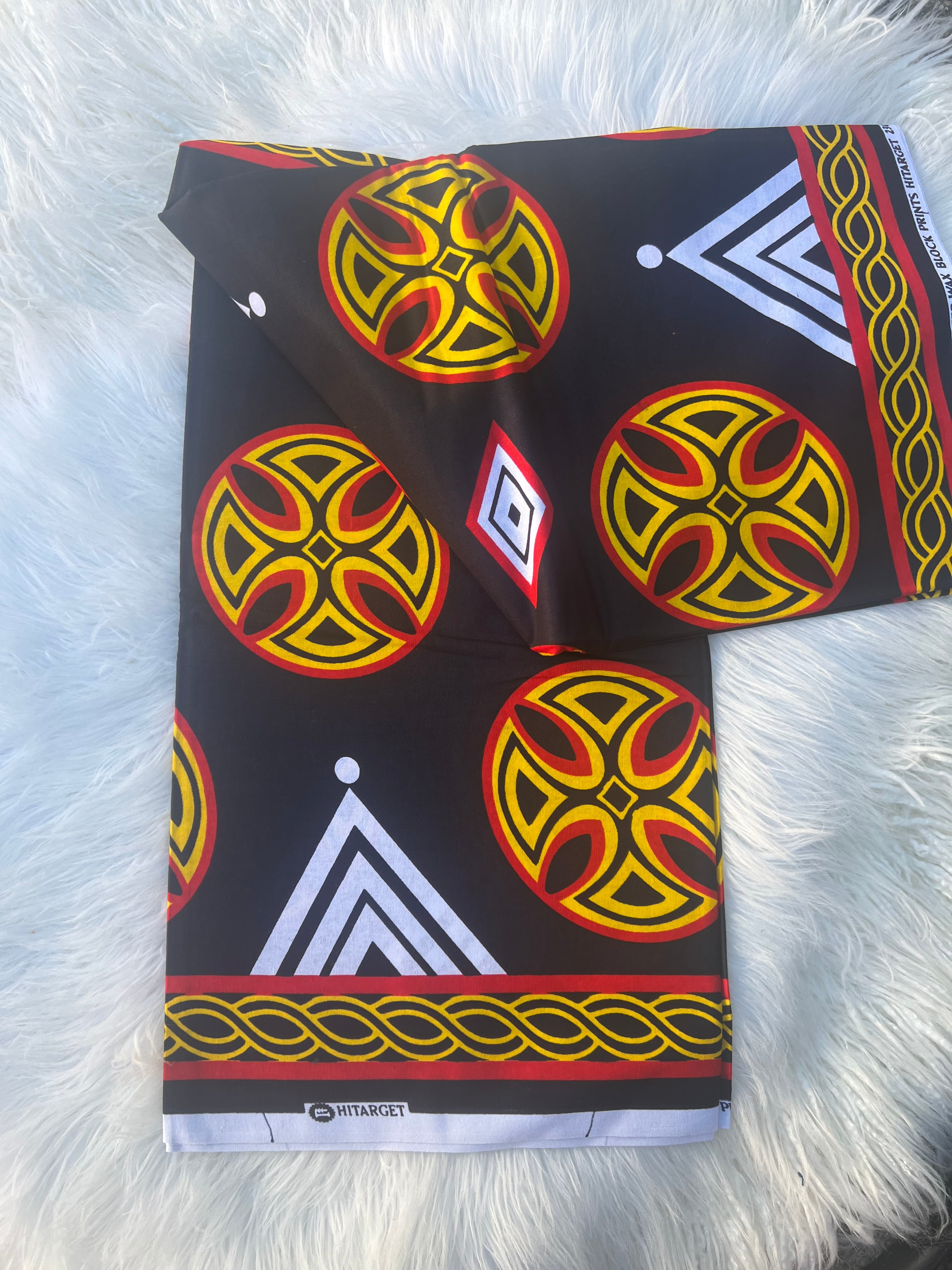 Black Multicolor African Print Fabric by Yard, Ankara Wax Fabric, Authentic African Textile for Dresses, Craft, Sewing, Quality Ankara Cloth