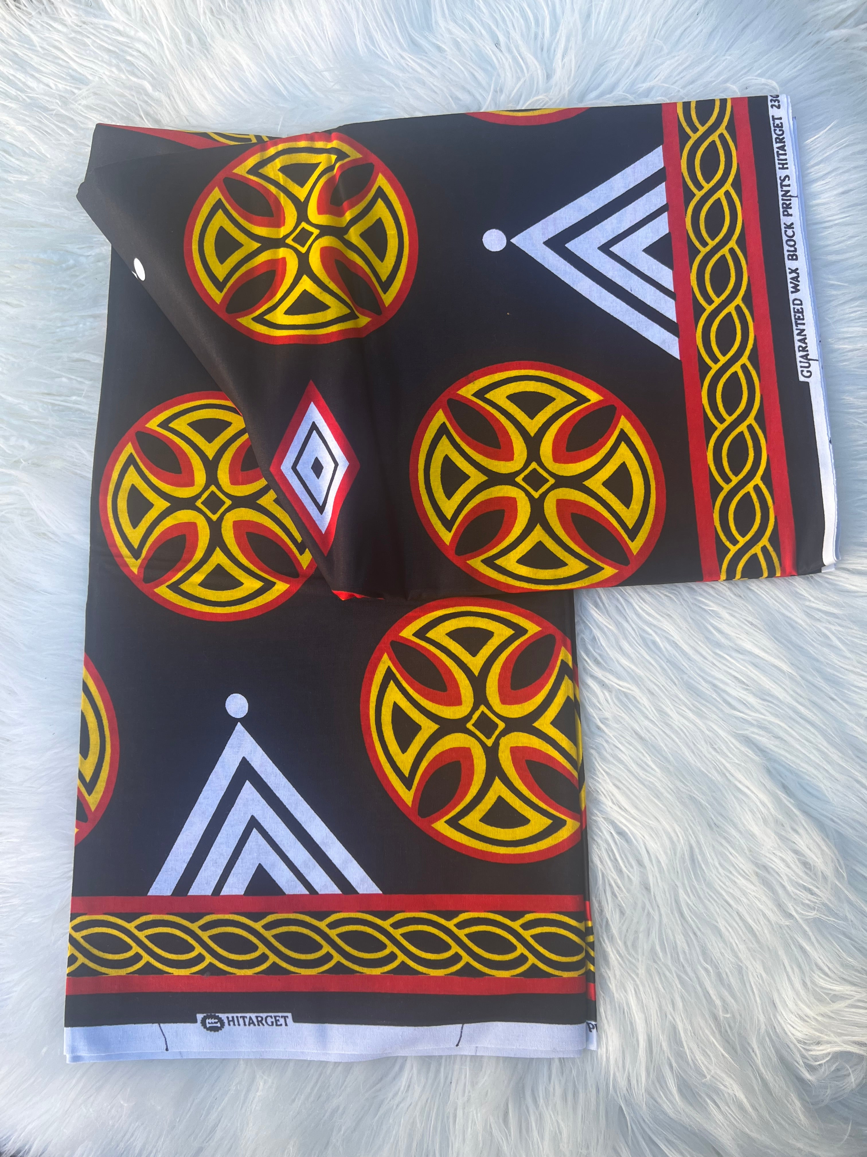 Black Multicolor African Print Fabric by Yard, Ankara Wax Fabric, Authentic African Textile for Dresses, Craft, Sewing, Quality Ankara Cloth
