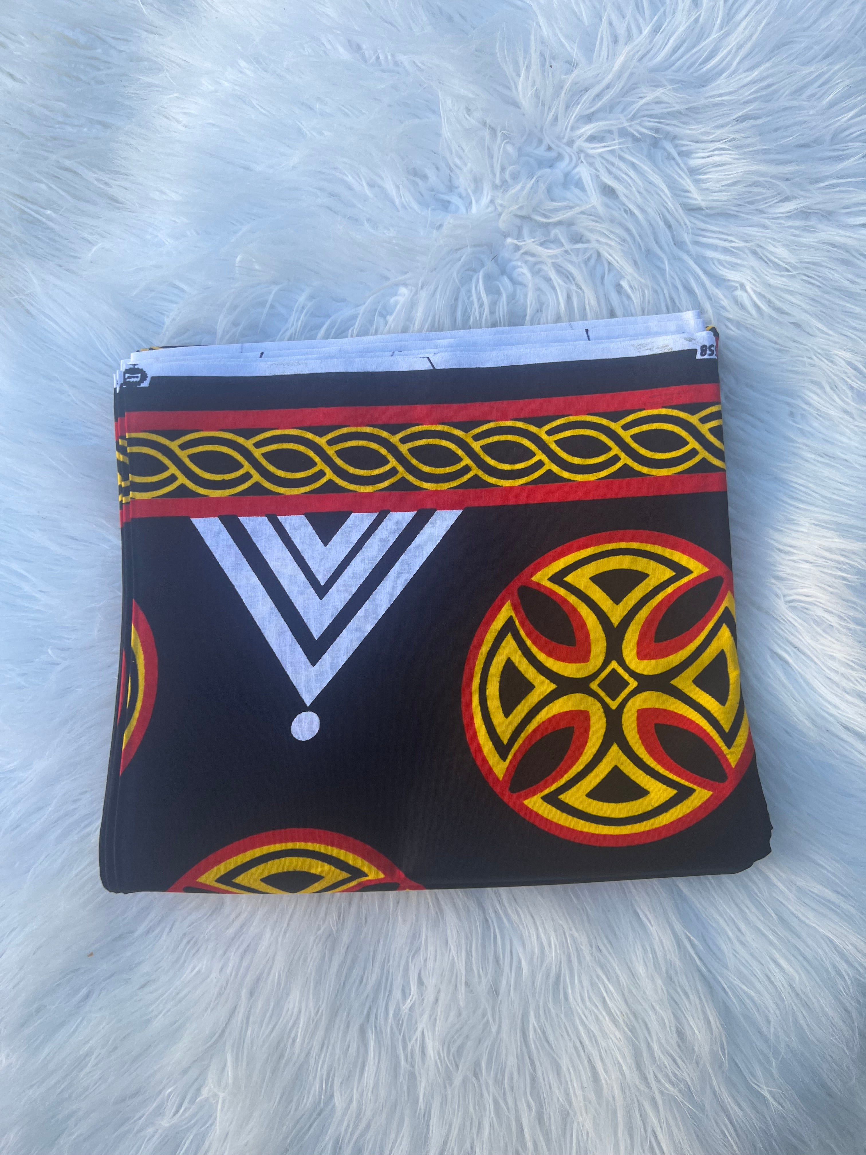 Black Multicolor African Print Fabric by Yard, Ankara Wax Fabric, Authentic African Textile for Dresses, Craft, Sewing, Quality Ankara Cloth
