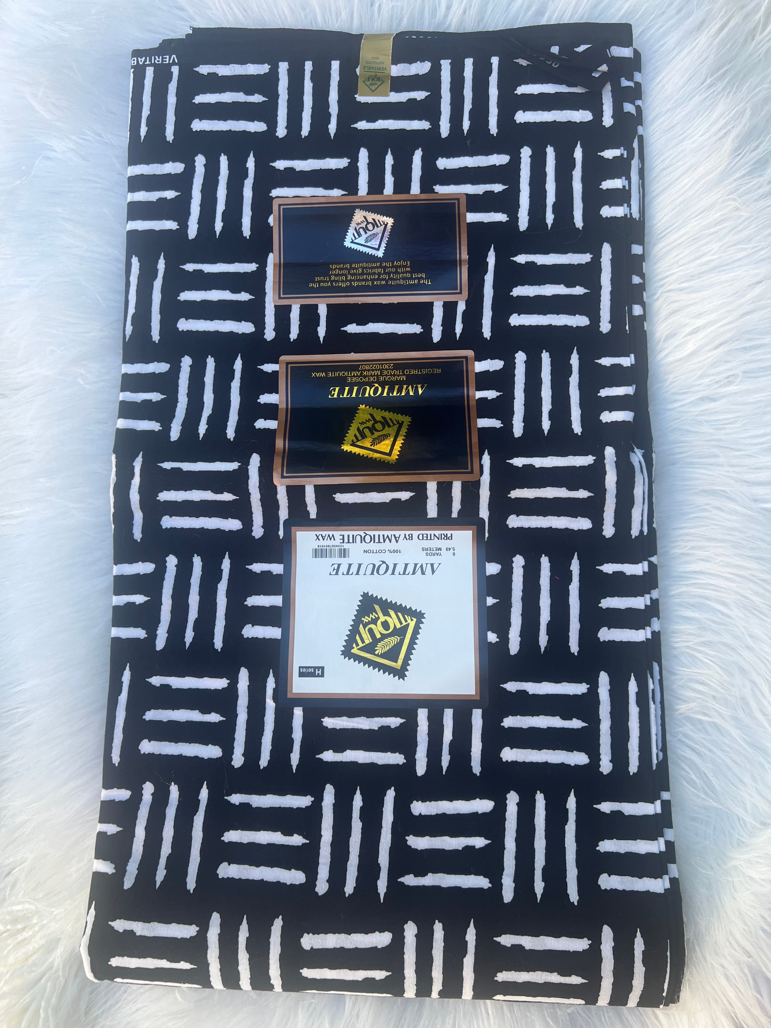 Black and White African Mudcloth Stripe Cotton Fabric by the Yard - Tribal African Mud Cloth Print, Boho Decor, Upholstery, Crafting, Sewing