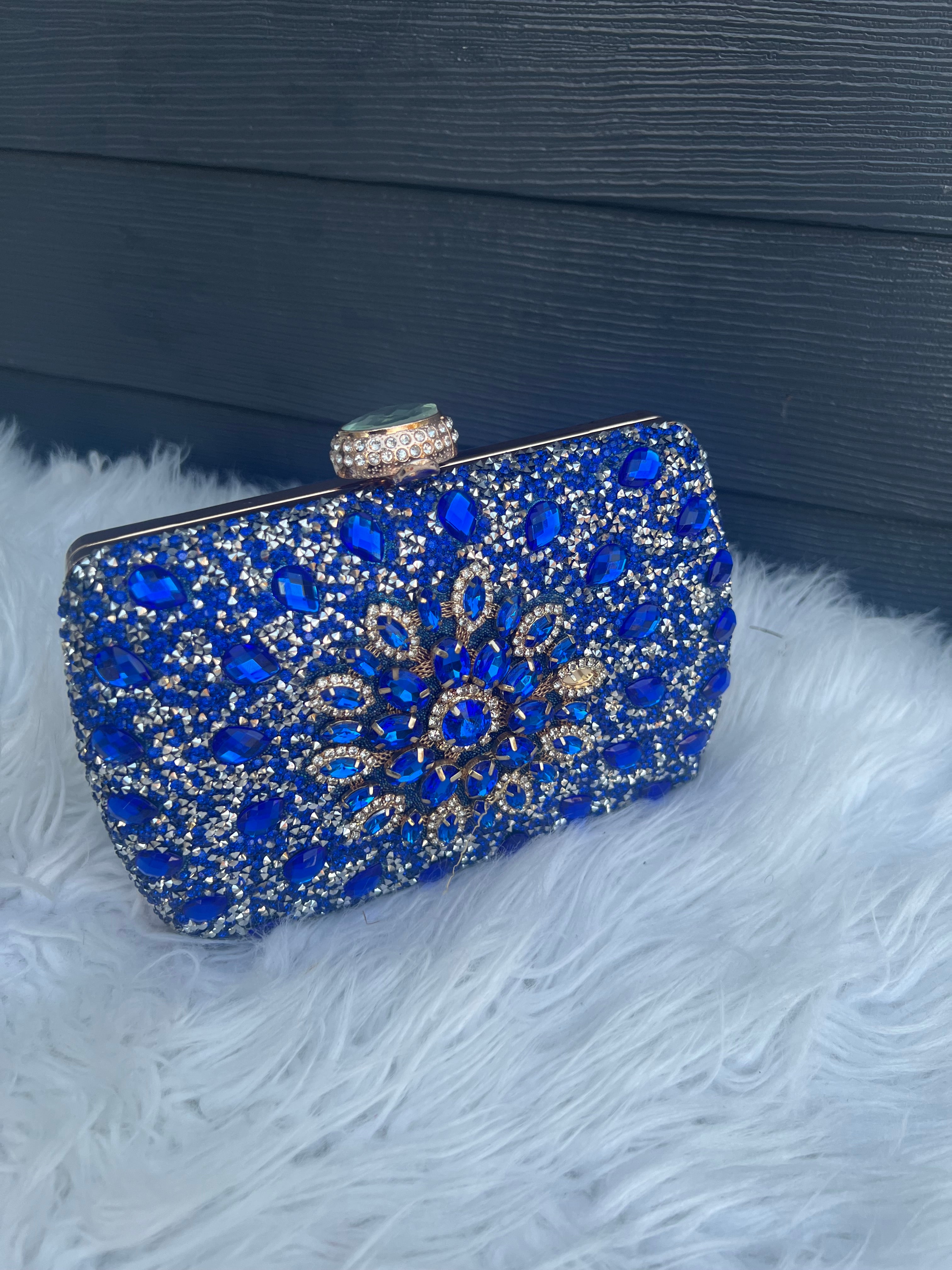 Bejeweled Luxury Crystal Diamond Embellished Evening Clutch Bag