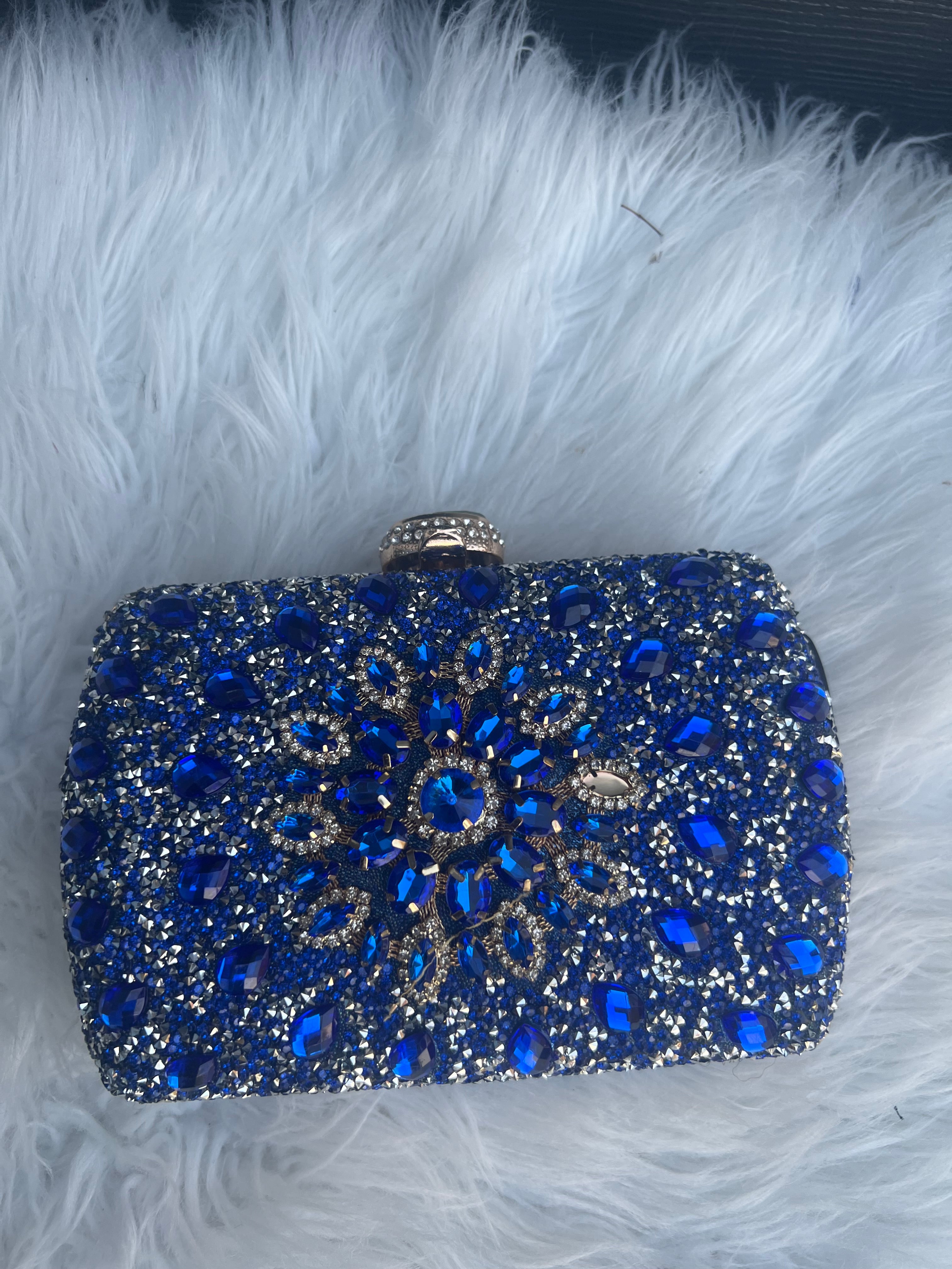 Bejeweled Luxury Crystal Diamond Embellished Evening Clutch Bag