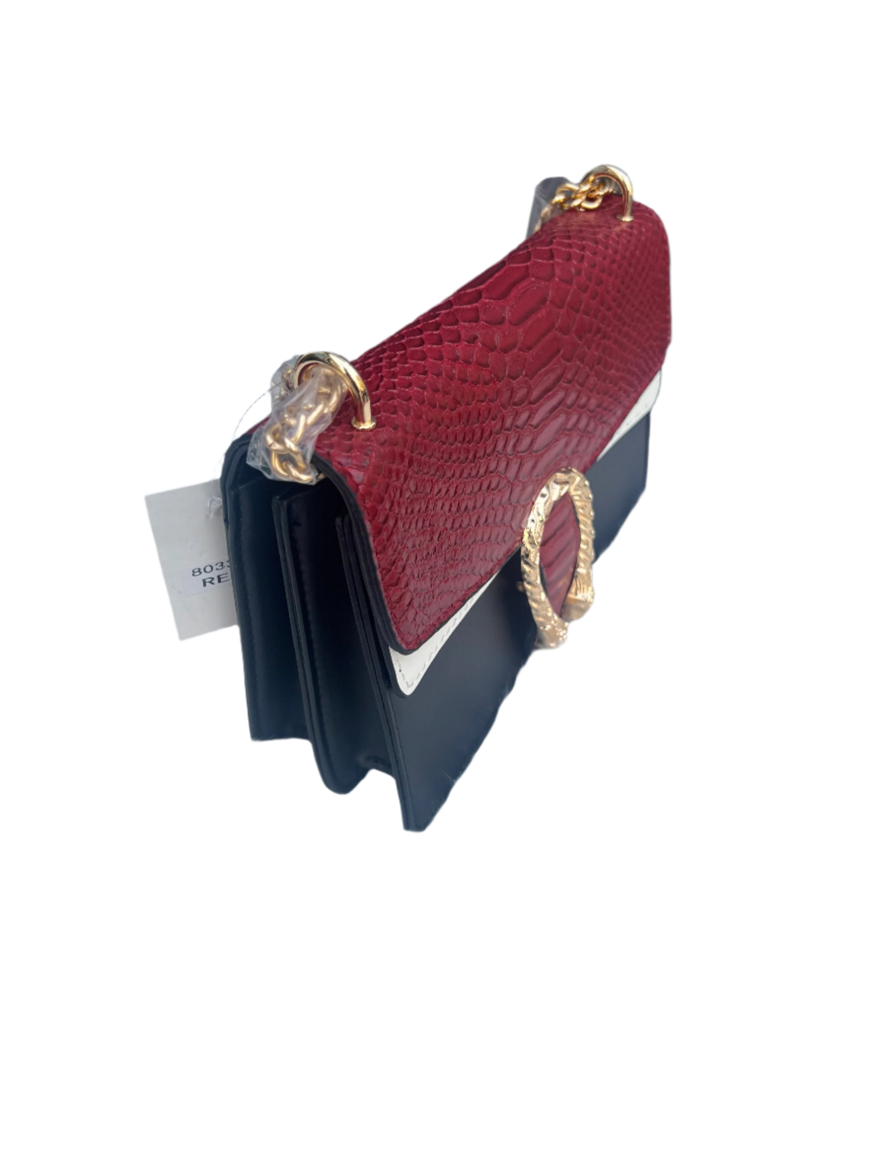 Leopard Shiny Croc Flap Women’s Shoulder Bag with Luxury Chain, Elegant Crocodile Pattern Purse, Trendy Designer Handbag, Faux Leather Bag