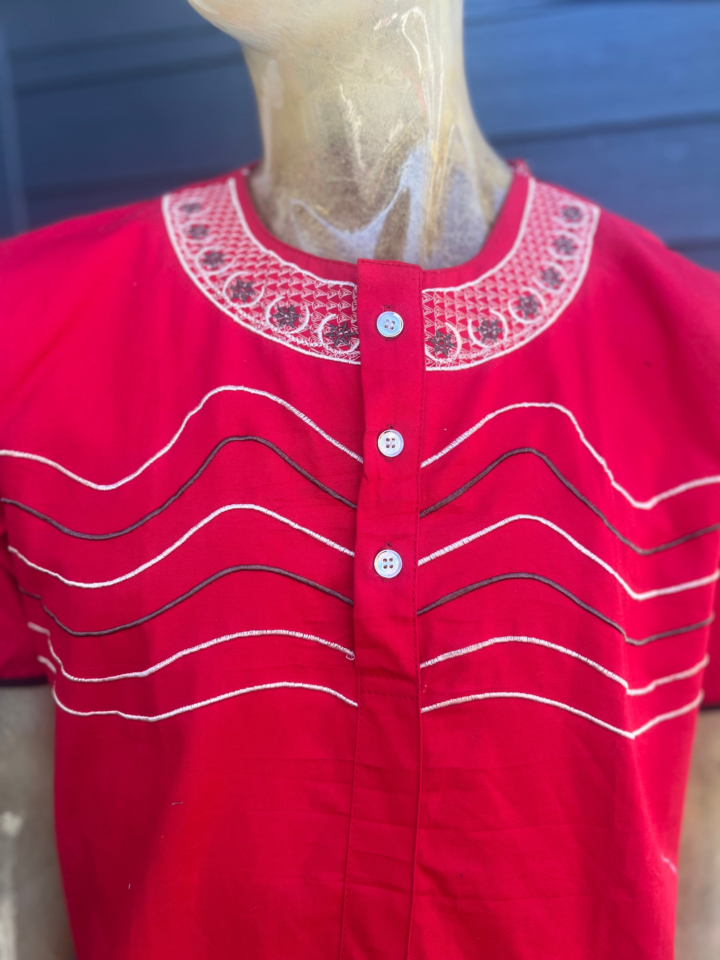 Men African Embroidered Shirt African Dashiki Casual Top Traditional Pattern Printed Ethnic Shirt