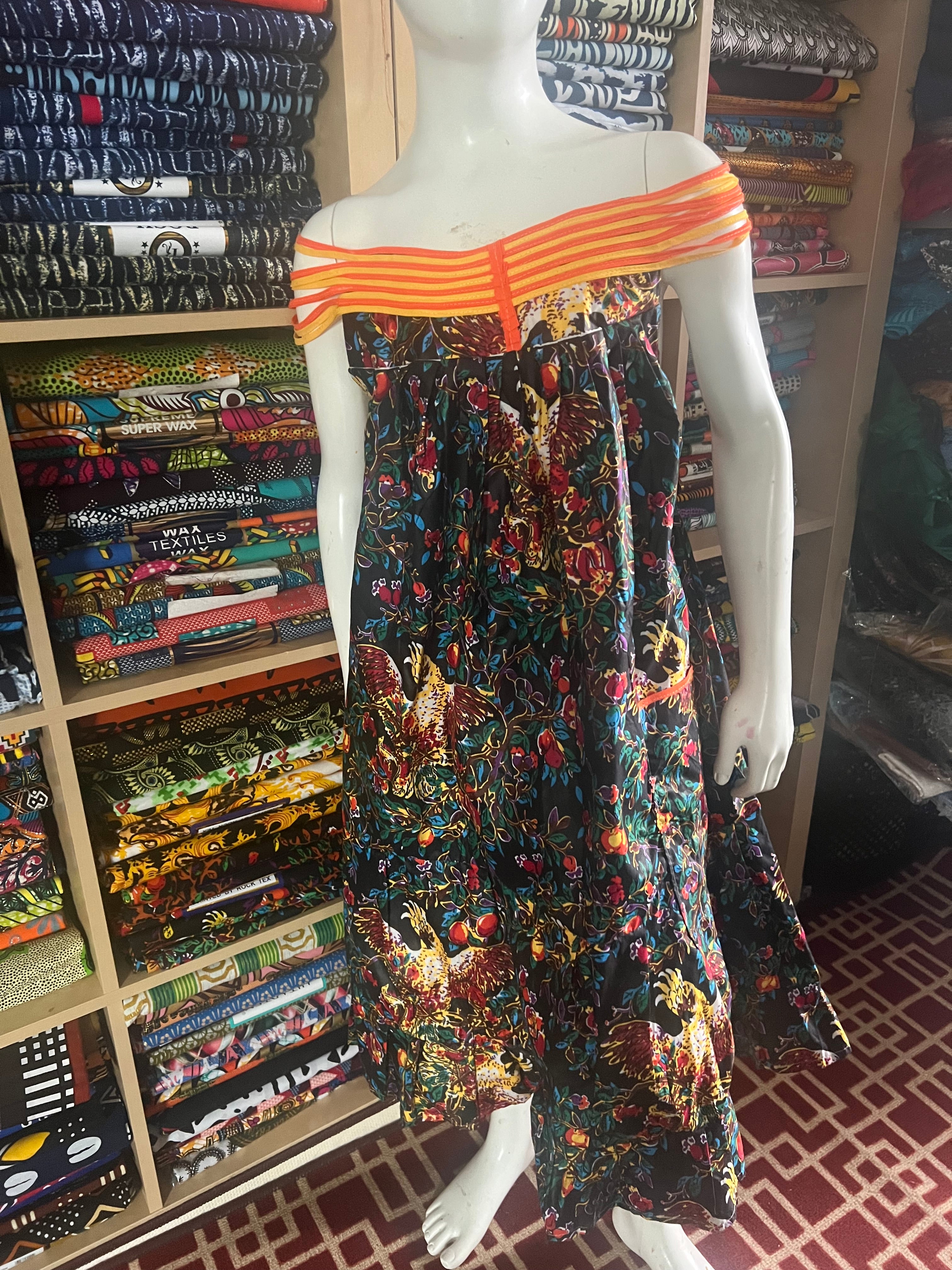 mini Kaba for child 12 to 15 years with ankara fabric ,african clothes