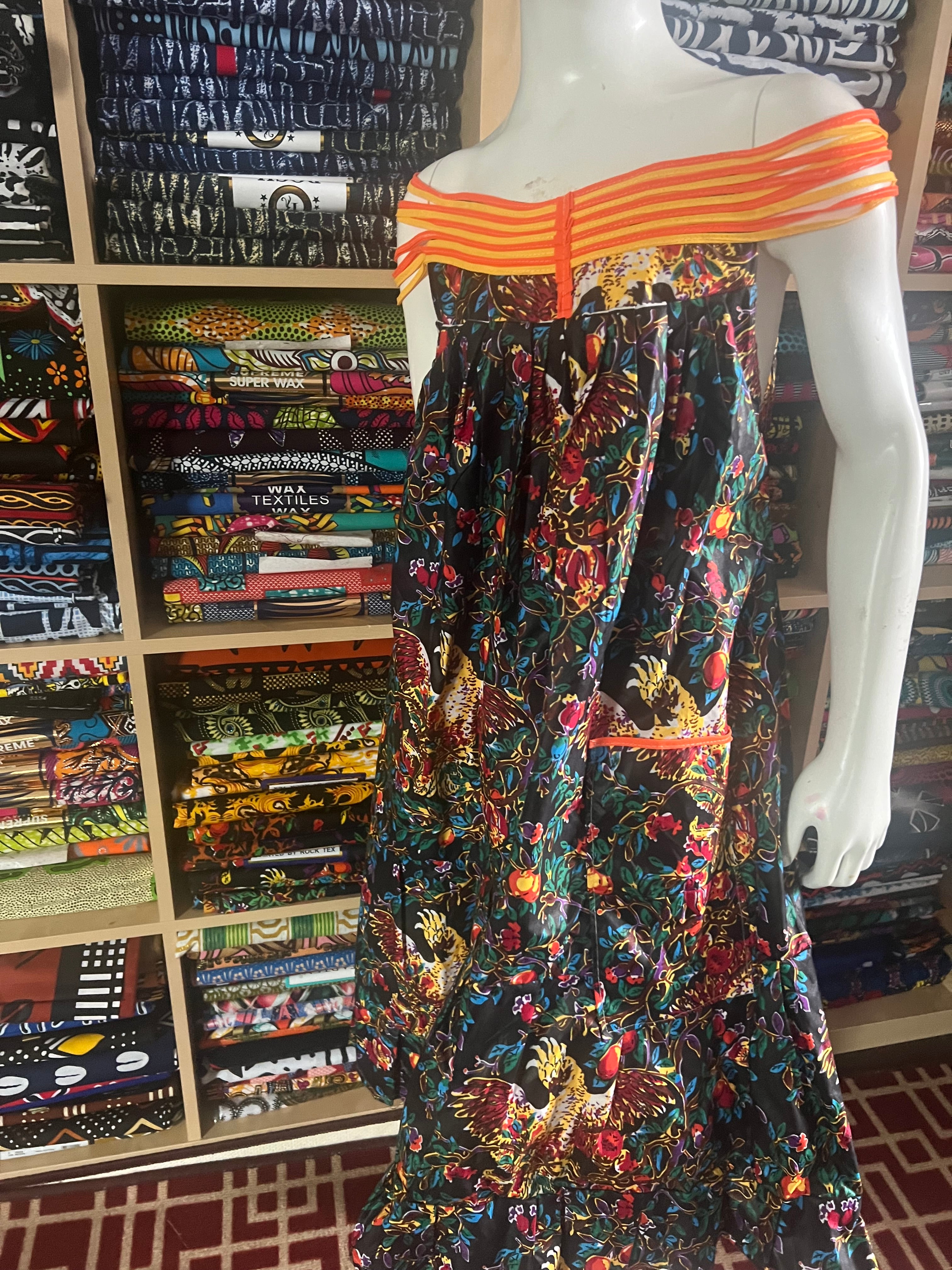 mini Kaba for child 12 to 15 years with ankara fabric ,african clothes