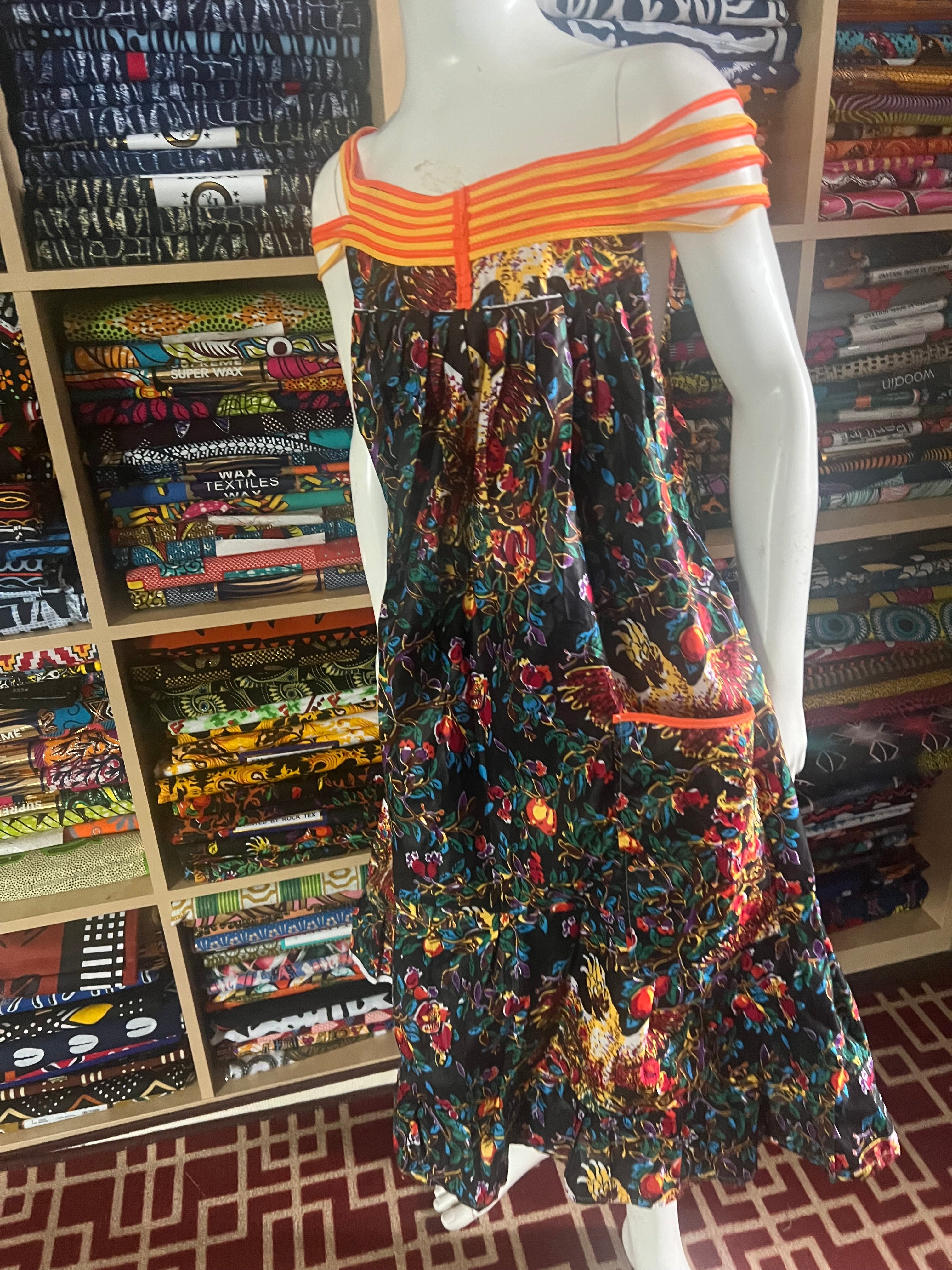 mini Kaba for child 12 to 15 years with ankara fabric ,african clothes