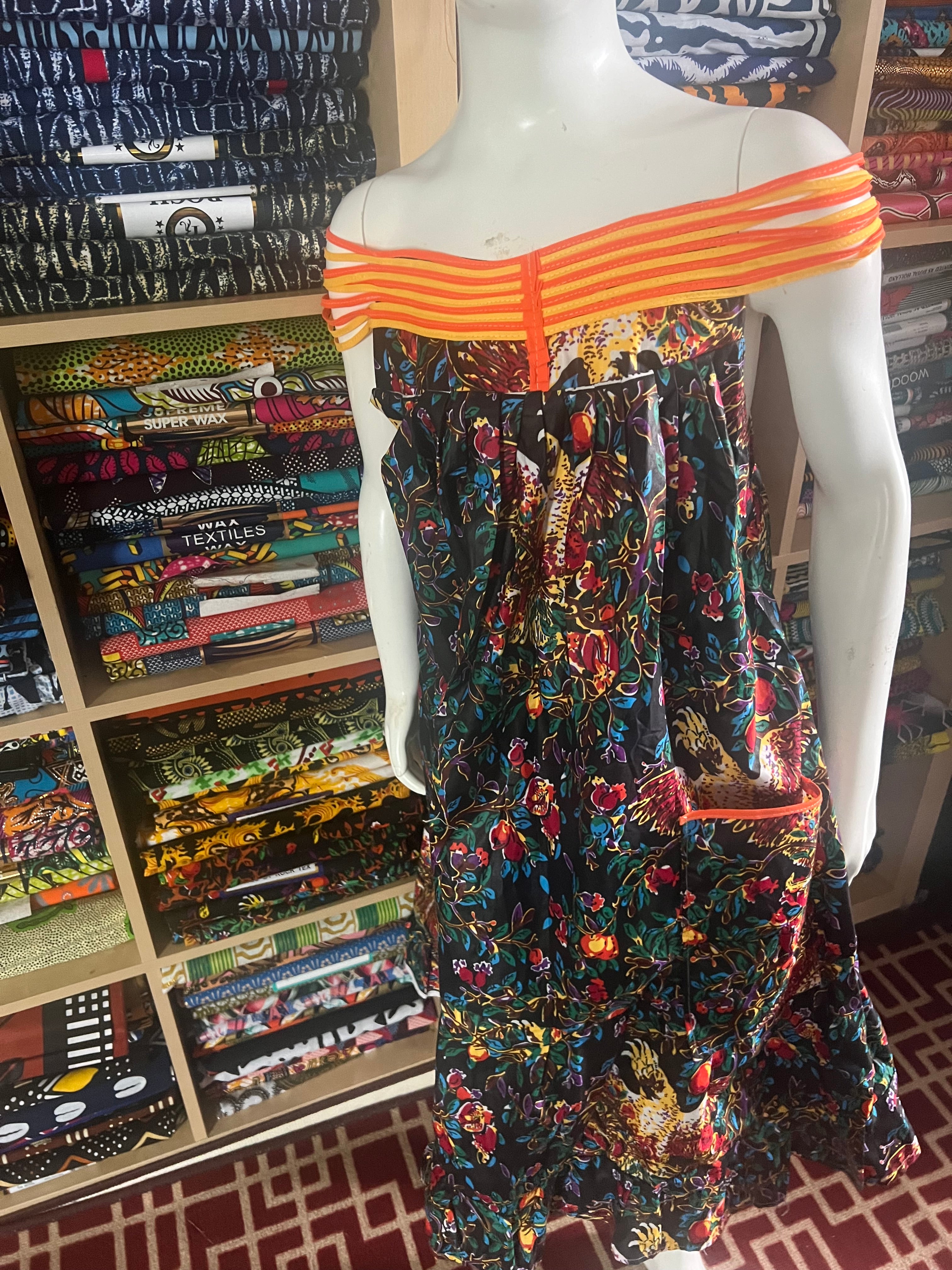 mini Kaba for child 12 to 15 years with ankara fabric ,african clothes