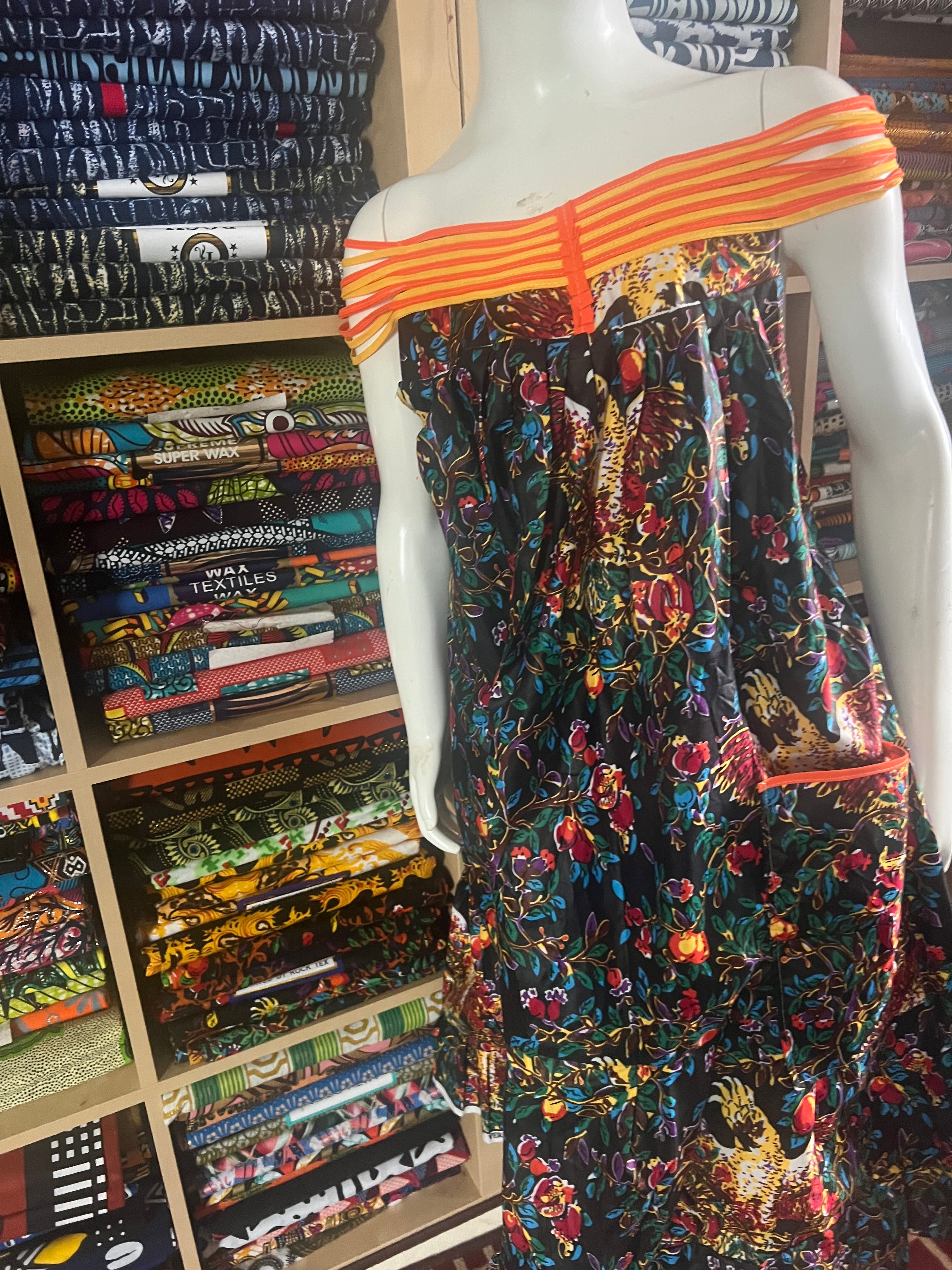 mini Kaba for child 12 to 15 years with ankara fabric ,african clothes