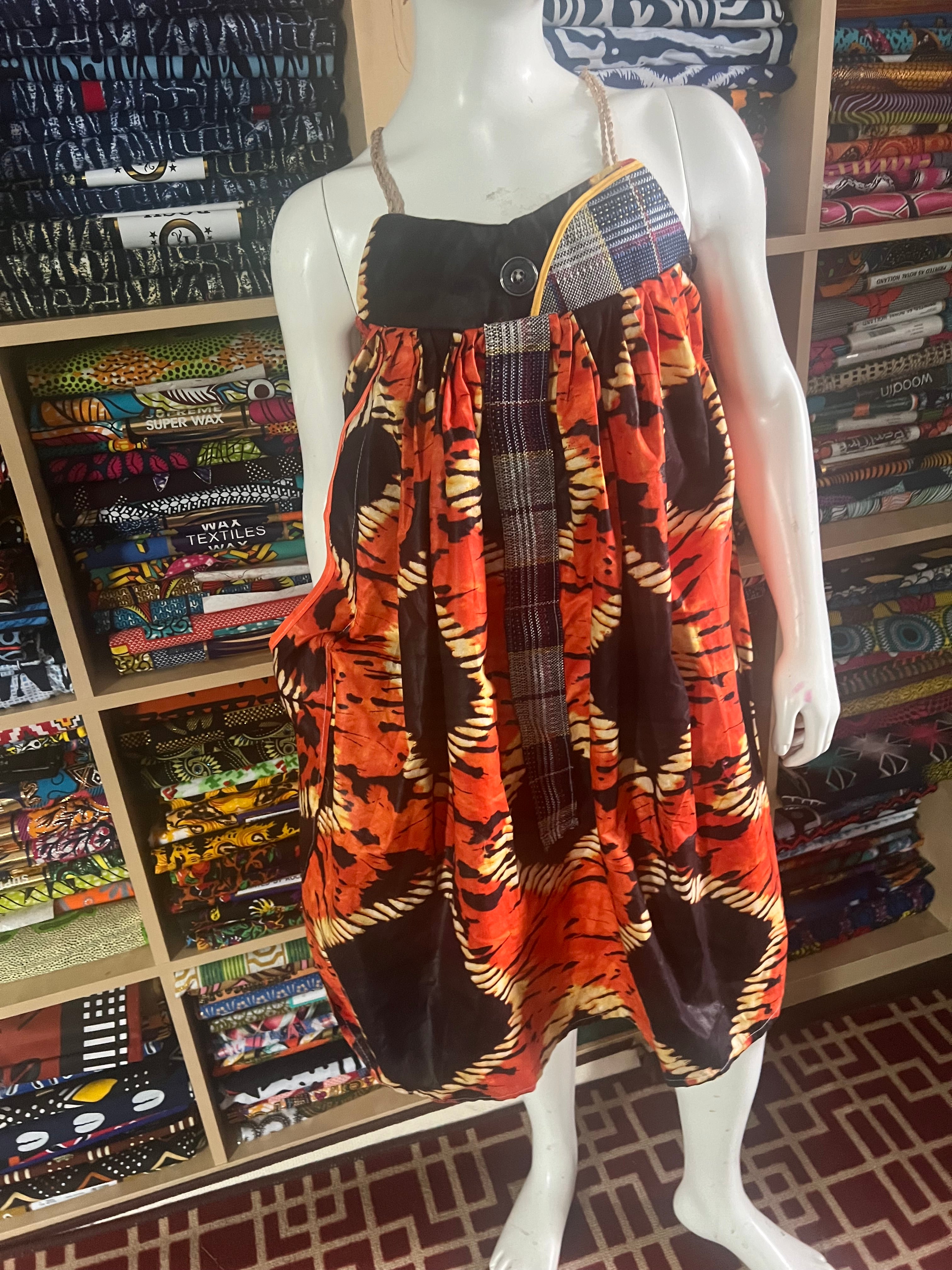 mini Kaba for child. Ankara fabric , African clothes