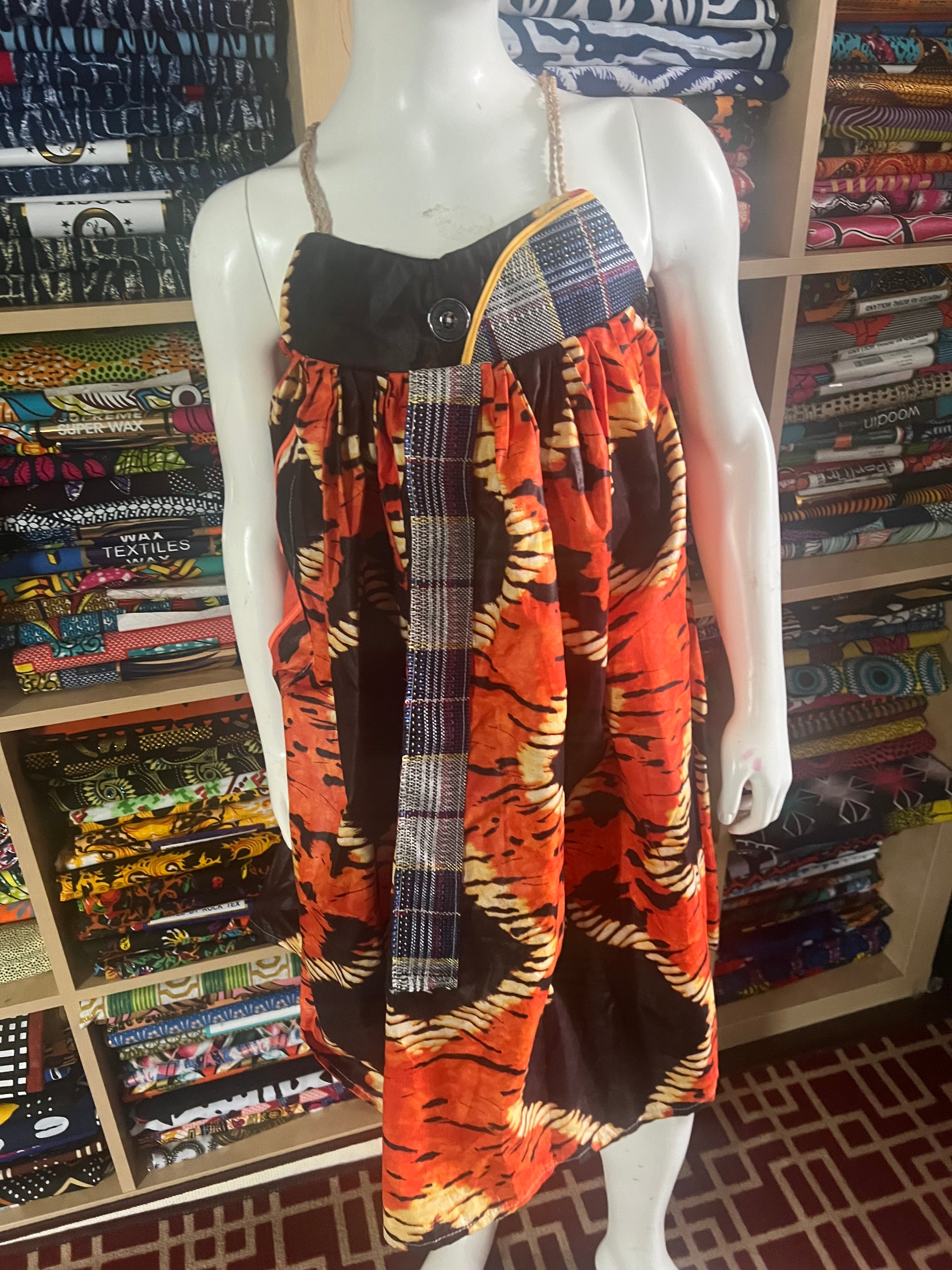 mini Kaba for child. Ankara fabric , African clothes