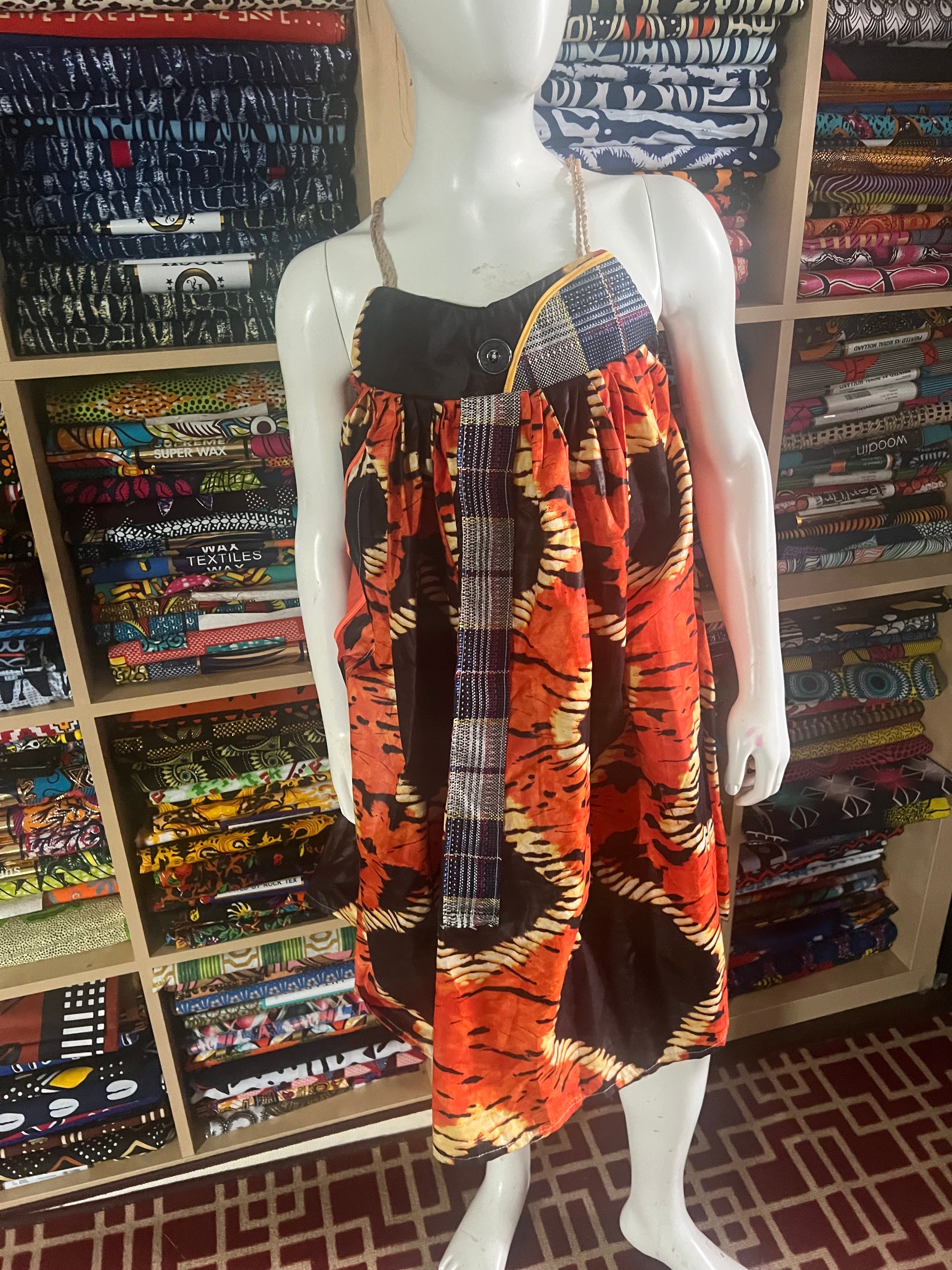 mini Kaba for child. Ankara fabric , African clothes