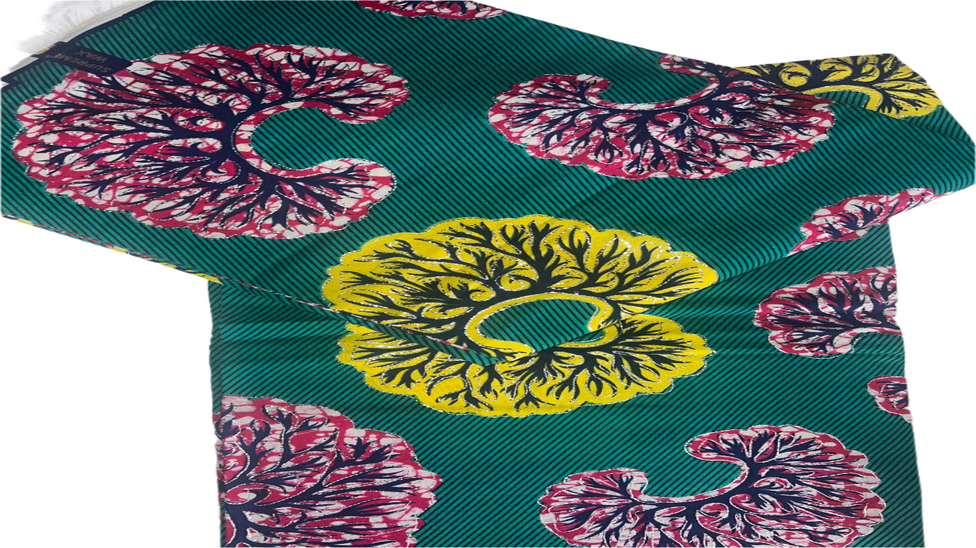 Ankara Print Patterned African Fabric 100% Cotton Africa Wrapper Cloth Sewing For Wedding Dress 6yards Lace Fabrics sale by yard