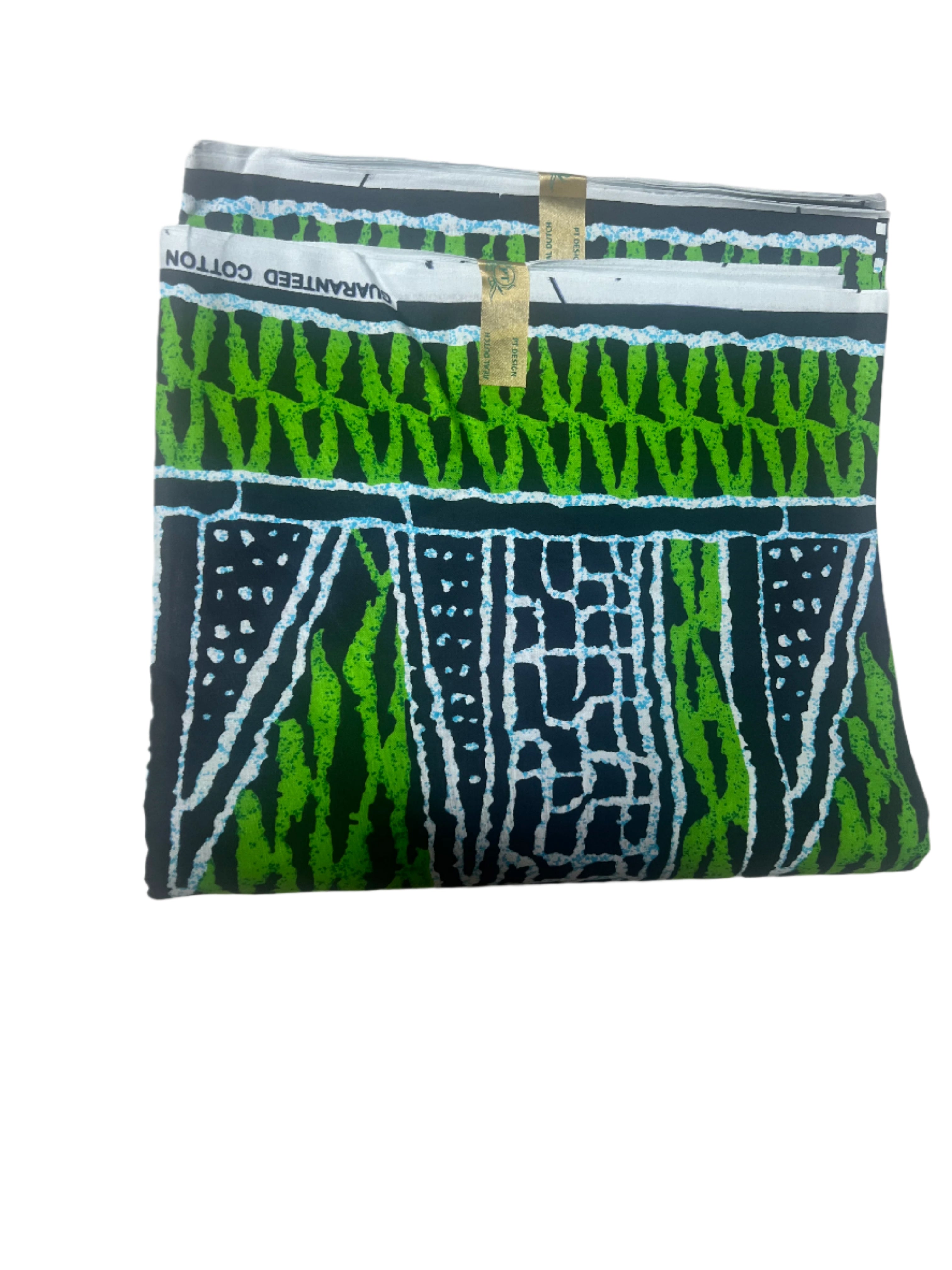 100% Cotton African Print  Wax green ,Bamileke ndop Traditional  African