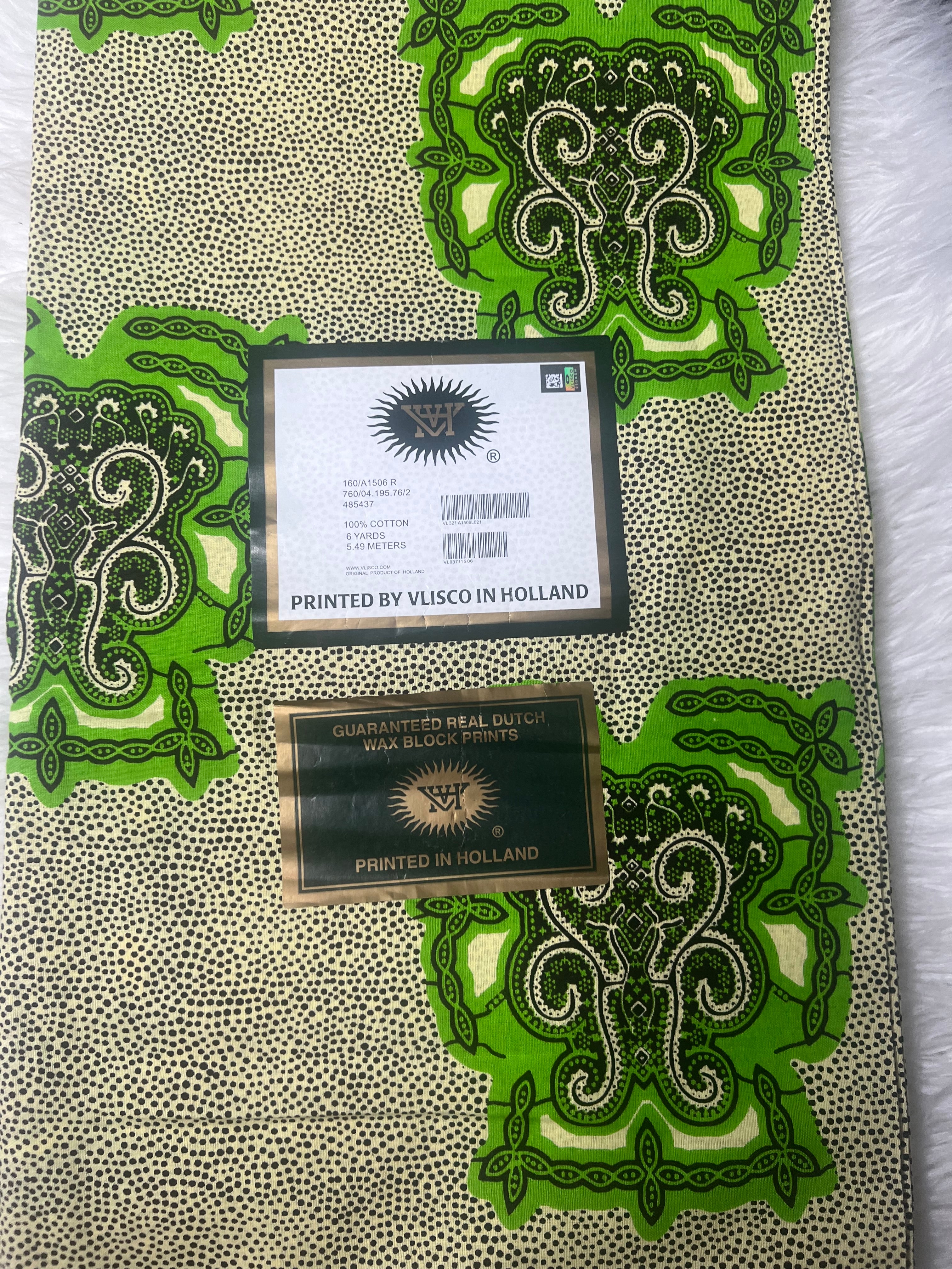 100% Cotton African Ankara Print Fabric Wax green Vibrant Patterned, Traditional Ankara African Fabric for Sewing **ITEM SOLD by YARD**