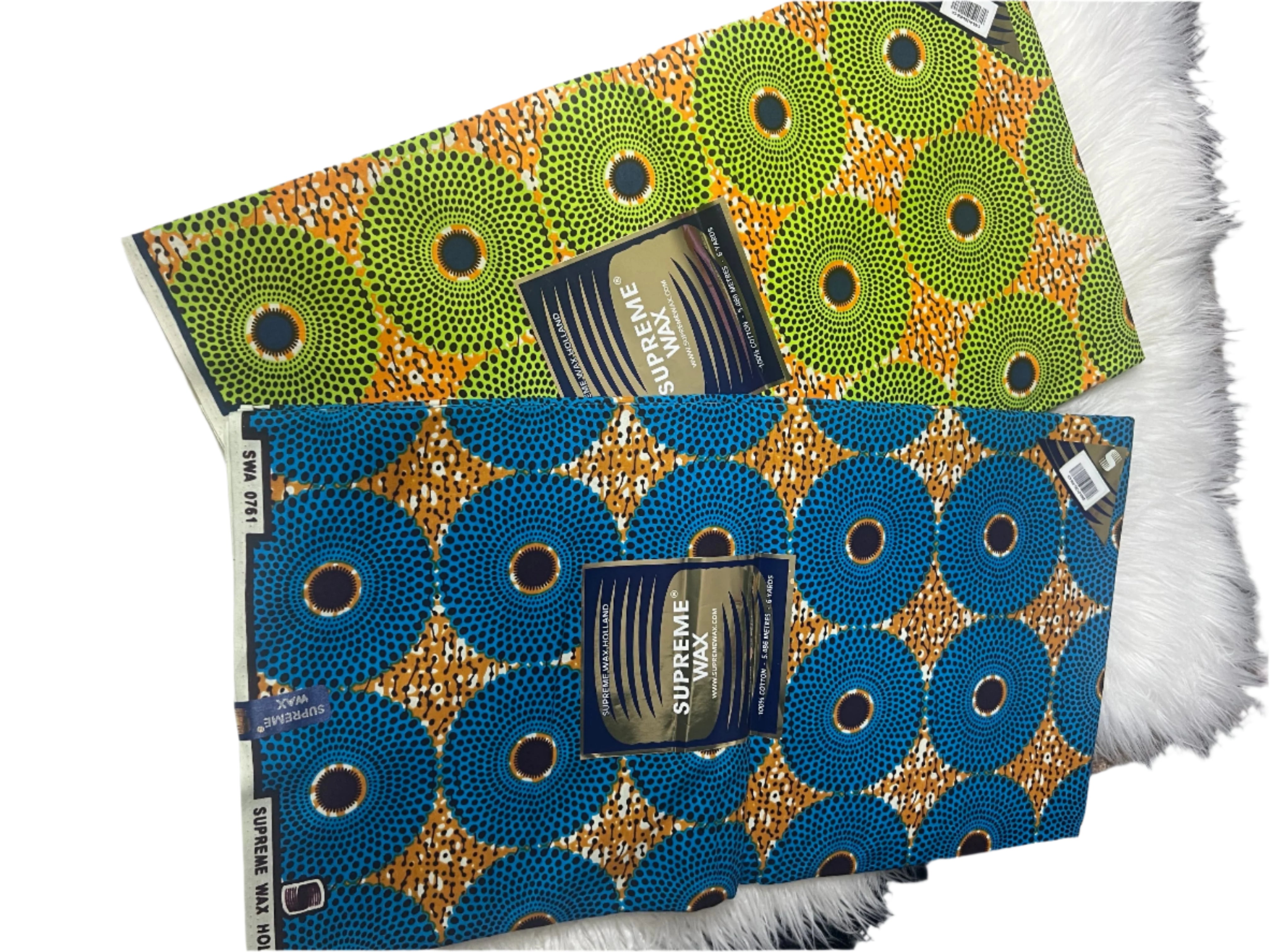 100% Cotton African Ankara Print Fabric Blue And Green Wax , Ankara African Fabric for Sewing **ITEM SOLD by YARD**
