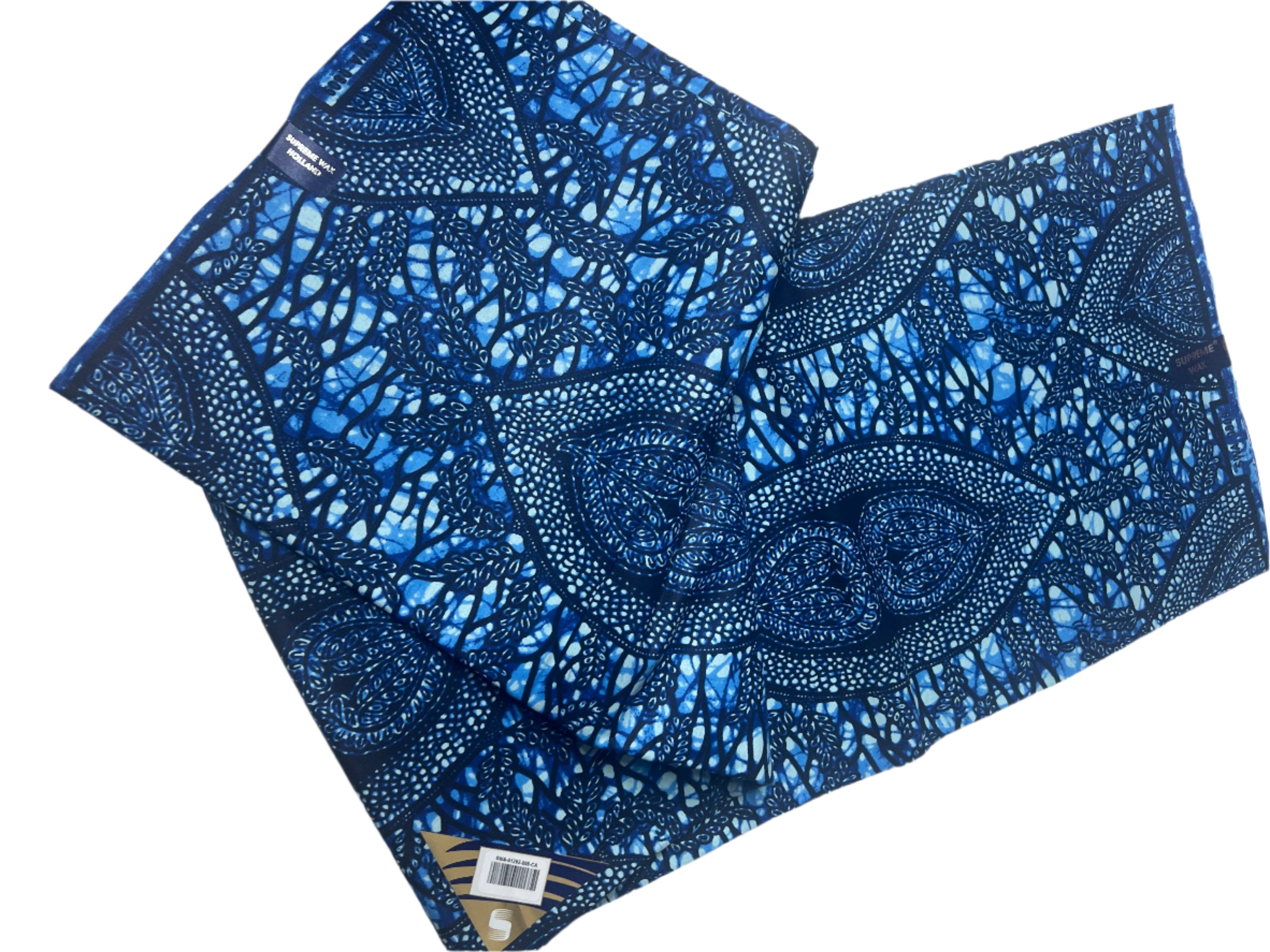 Supreme Super Wax 100% Cotton African Fabric 6 Yard Ankara Fabric Print Fabric Dashiki Long Skirts **ITEM SOLD by YARD**