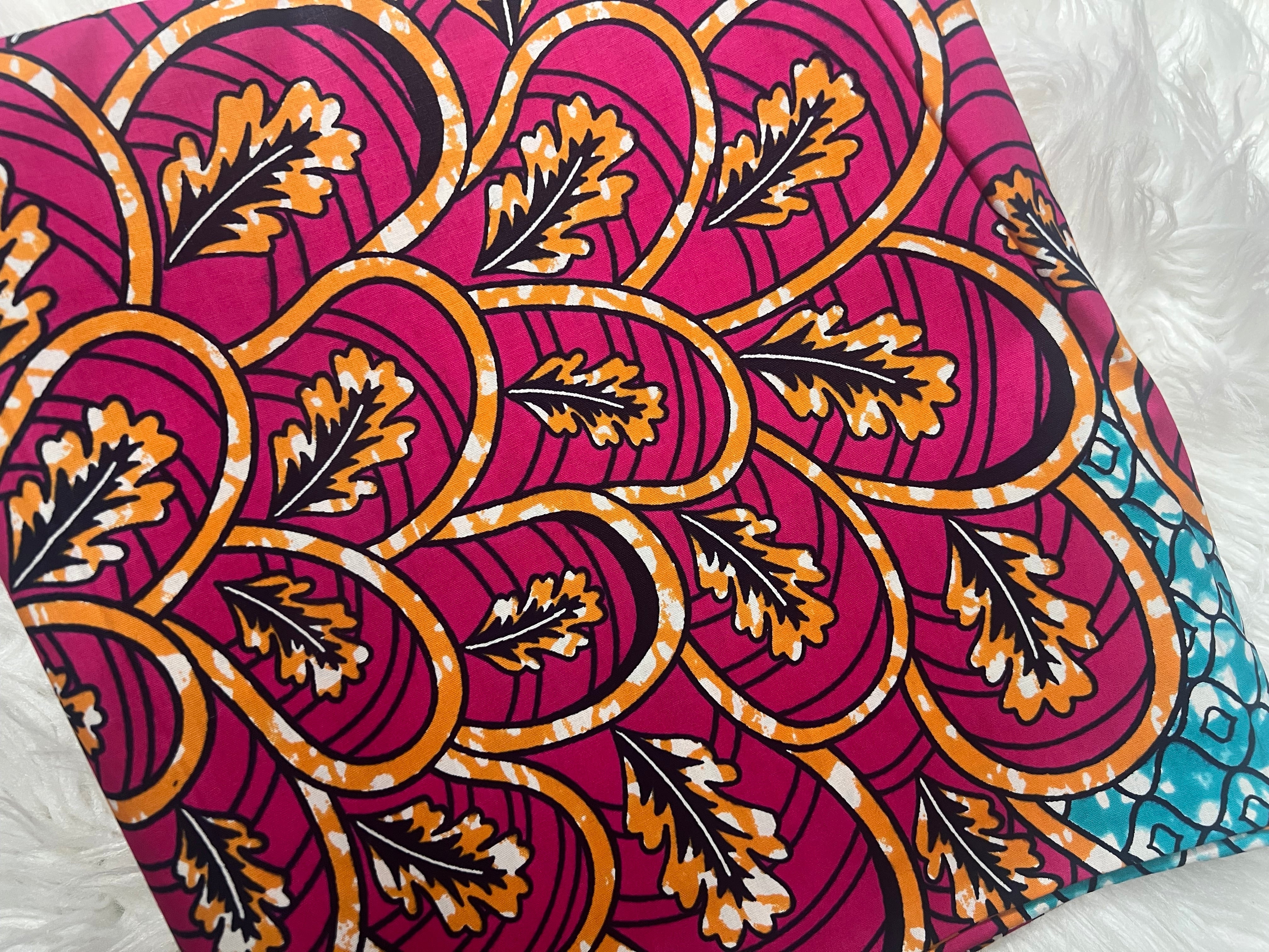 Supreme Super Wax 100% Cotton African Fabric 6 Yard Ankara Fabric Print Fabric Dashiki Long Skirts **ITEM SOLD by YARD**