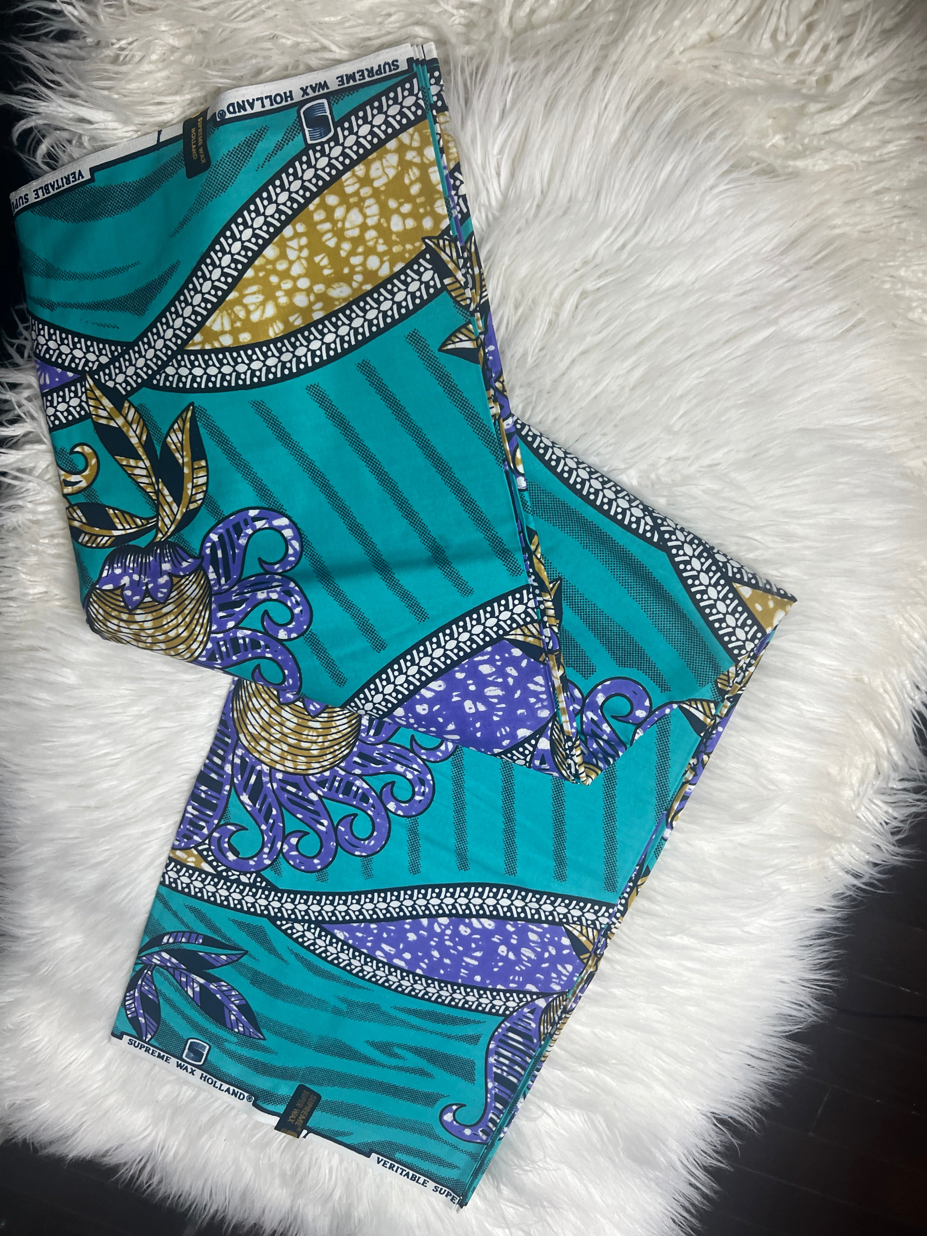 Supreme Super wax 100% Cotton African Ankara Print African fabric / African textiles/ African prints/ Clothing **ITEM SOLD by YARD**