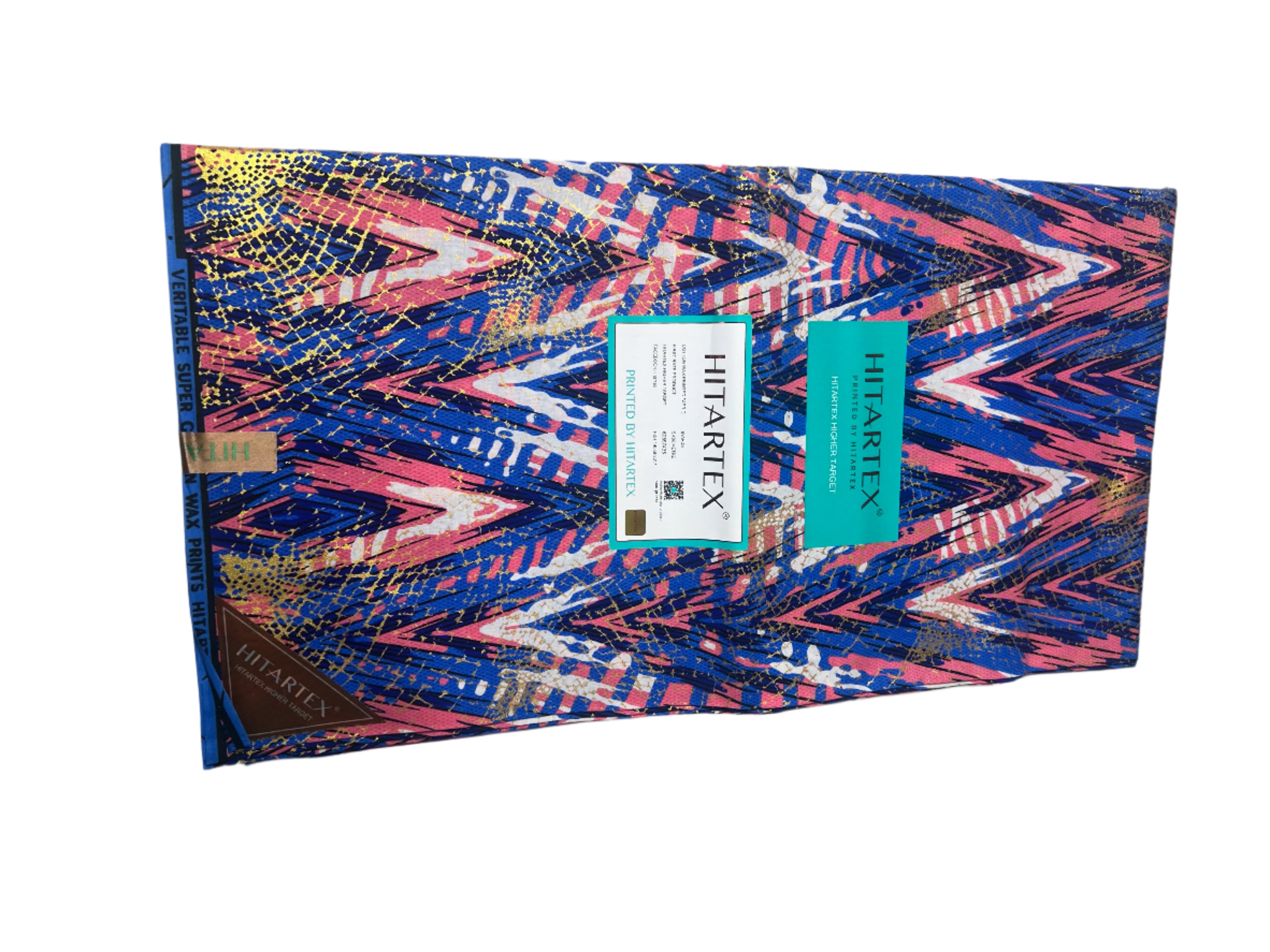 100% Cotton African Hitartex Ankara Print Fabric Wax motif kente Multicolor,  Ankara African Fabric for Sewing**ITEM SOLD by YARD**