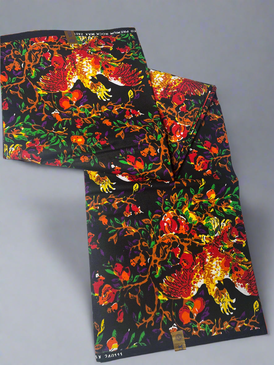 100% Cotton African Ankara Print Fabric Multicolored flower Wax Vibrant Patterned, Ankara African Fabric for Sewing **ITEM SOLD by YARD**