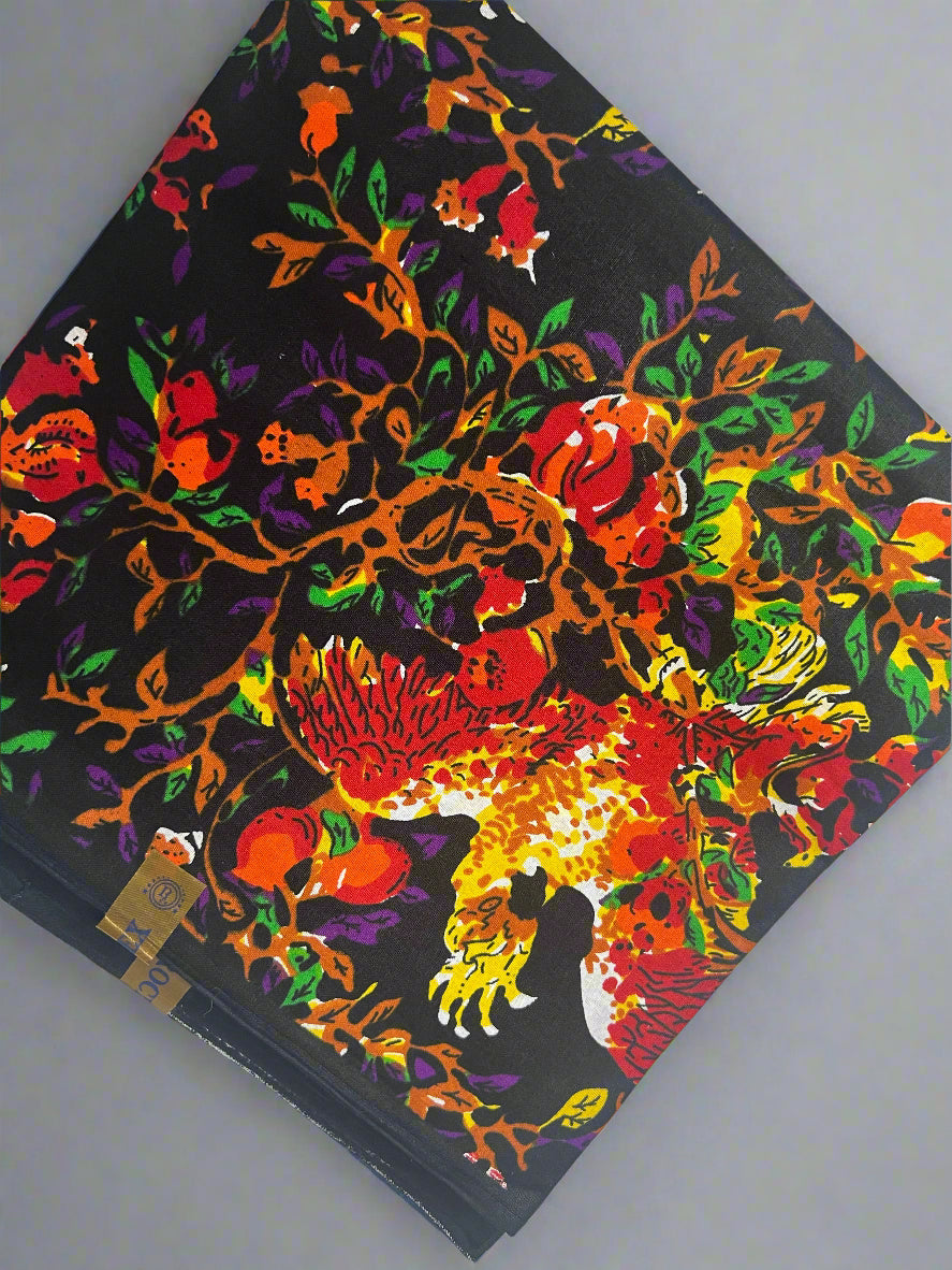 100% Cotton African Ankara Print Fabric Multicolored flower Wax Vibrant Patterned, Ankara African Fabric for Sewing **ITEM SOLD by YARD**