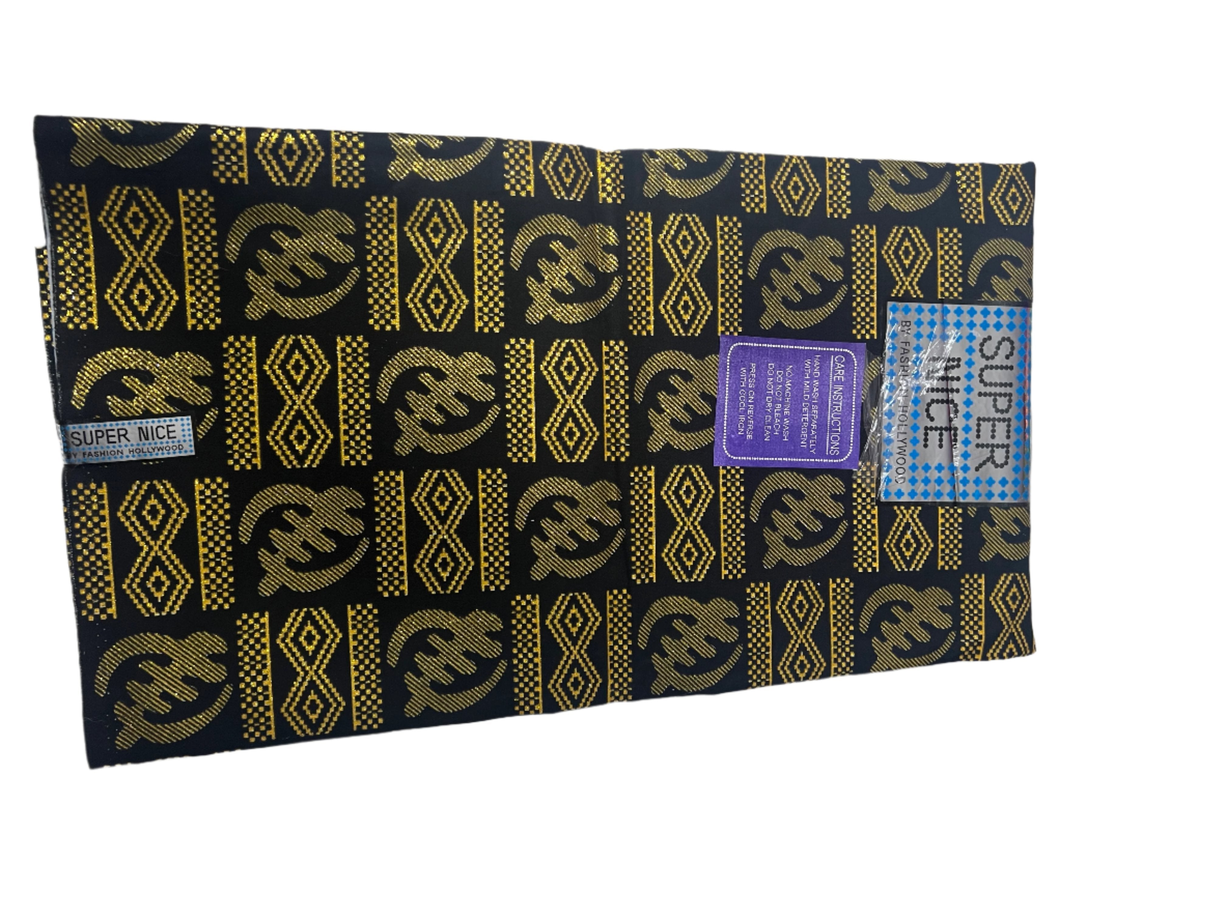100% Cotton  Ankara gold Print Fabric sell by the Yard,