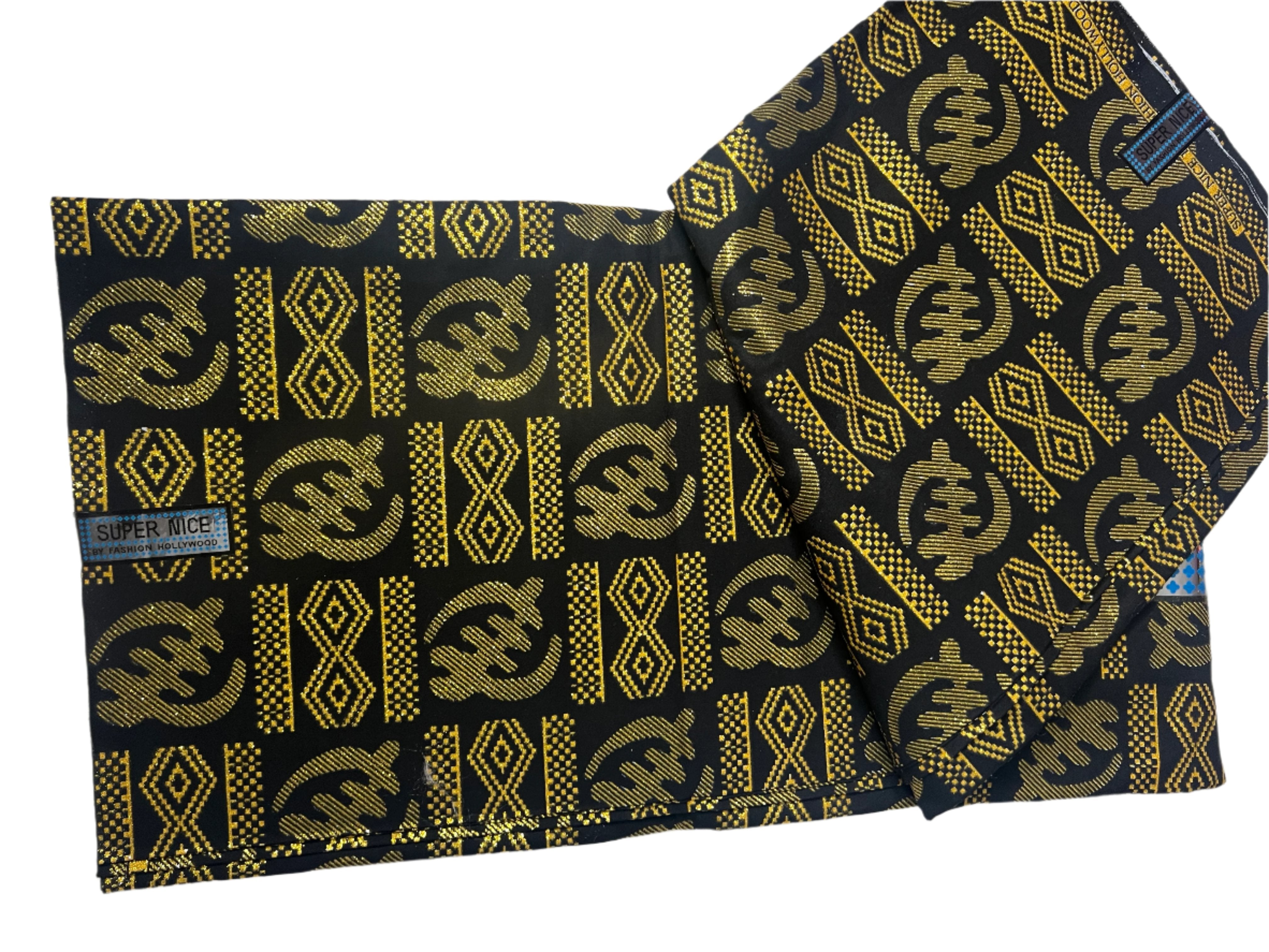 100% Cotton  Ankara gold Print Fabric sell by the Yard,