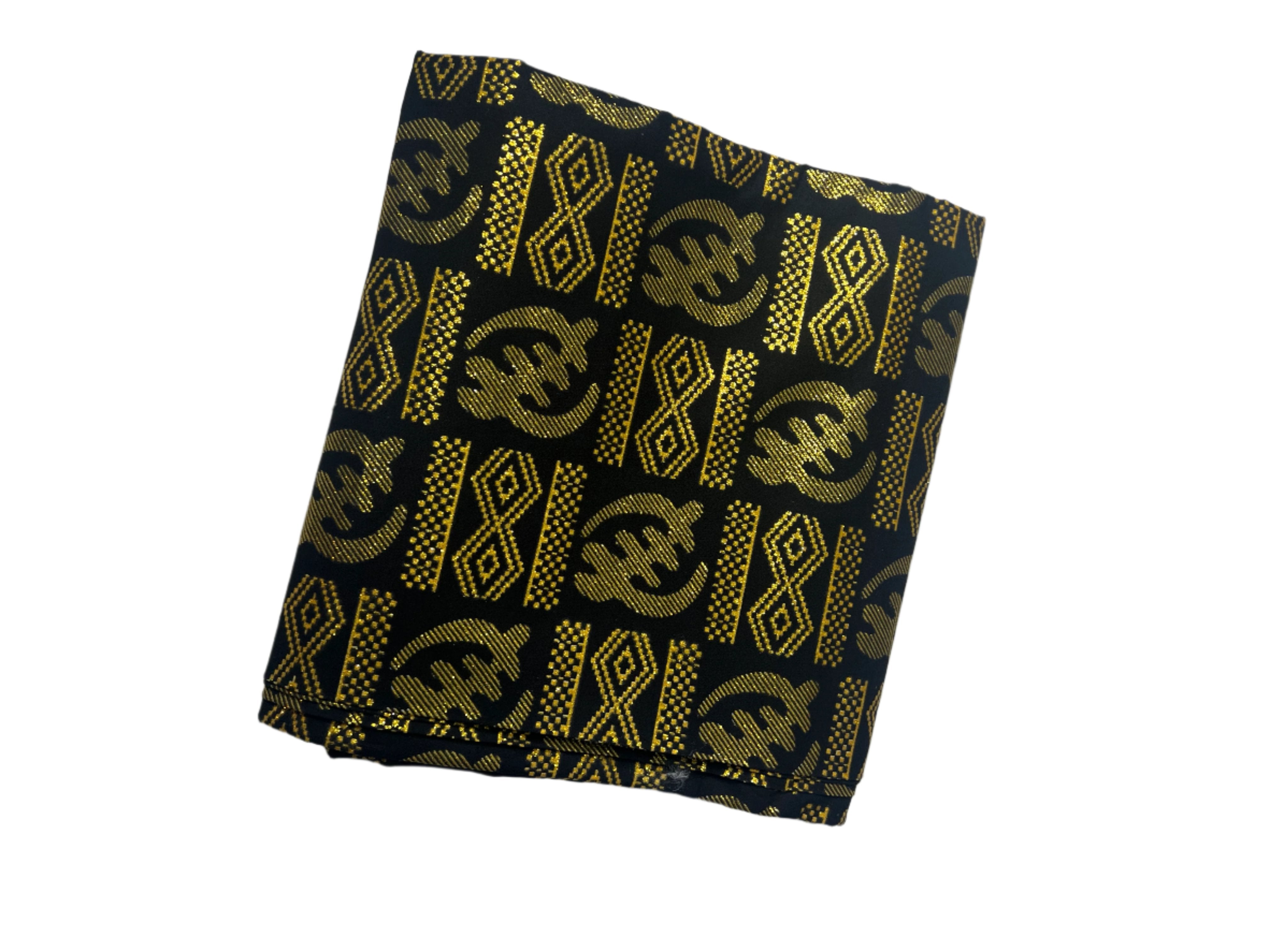 100% Cotton  Ankara gold Print Fabric sell by the Yard,