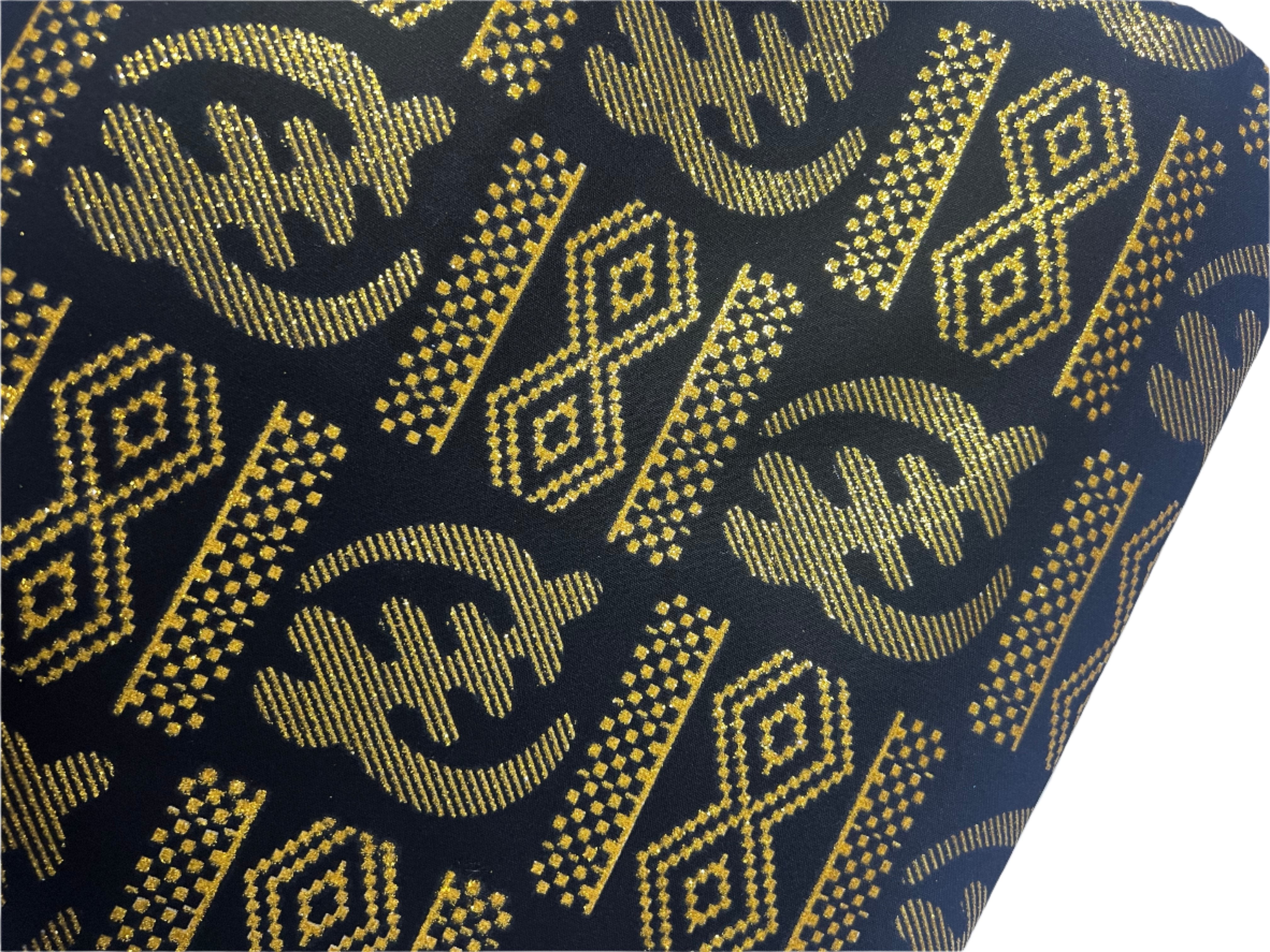 100% Cotton  Ankara gold Print Fabric sell by the Yard,