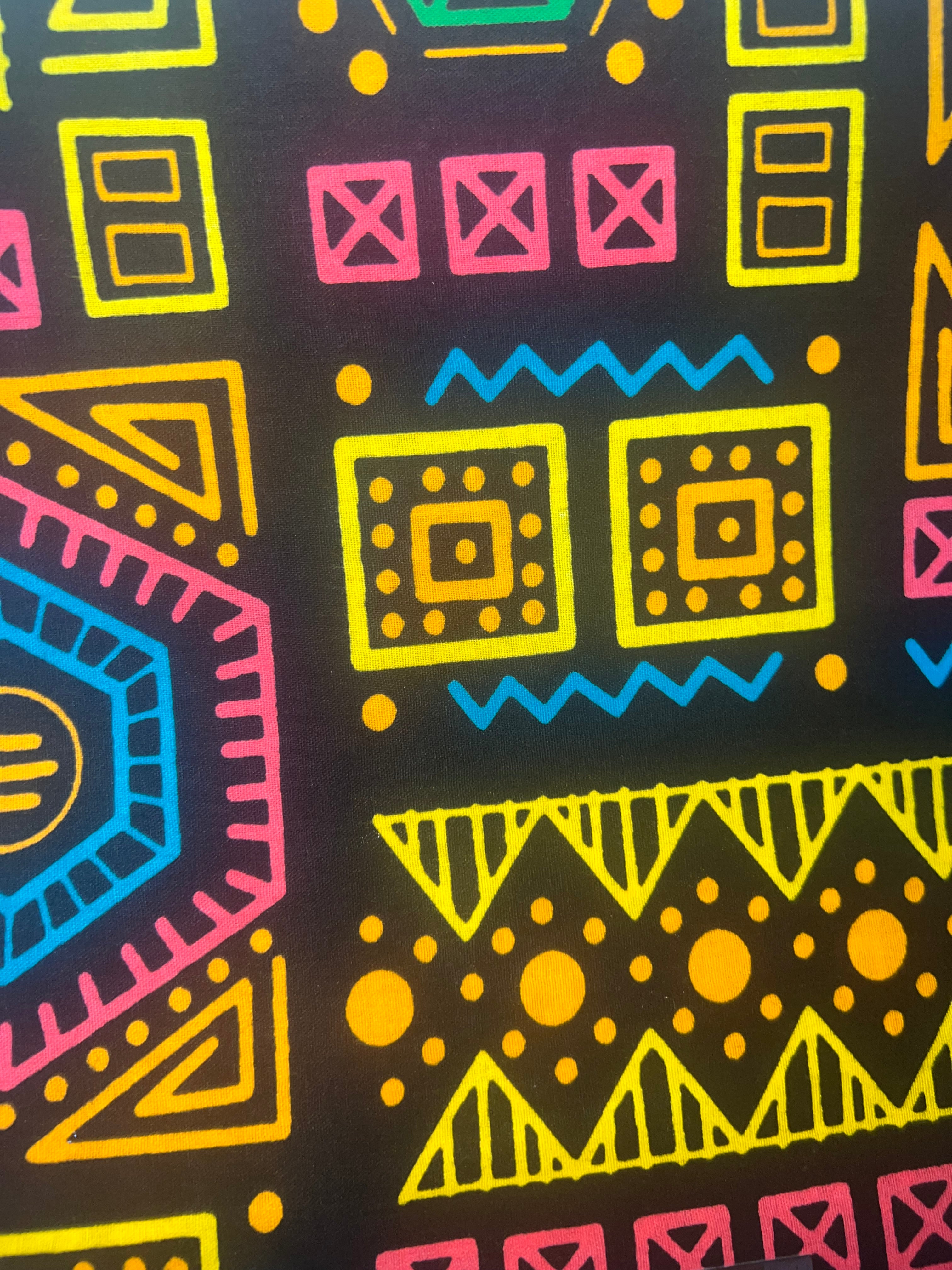 100% Cotton African Ankara Print Fabric, Multicolor Tribal African Print Fabric, Traditional Ankara African Fabric **ITEM SOLD by YARD**