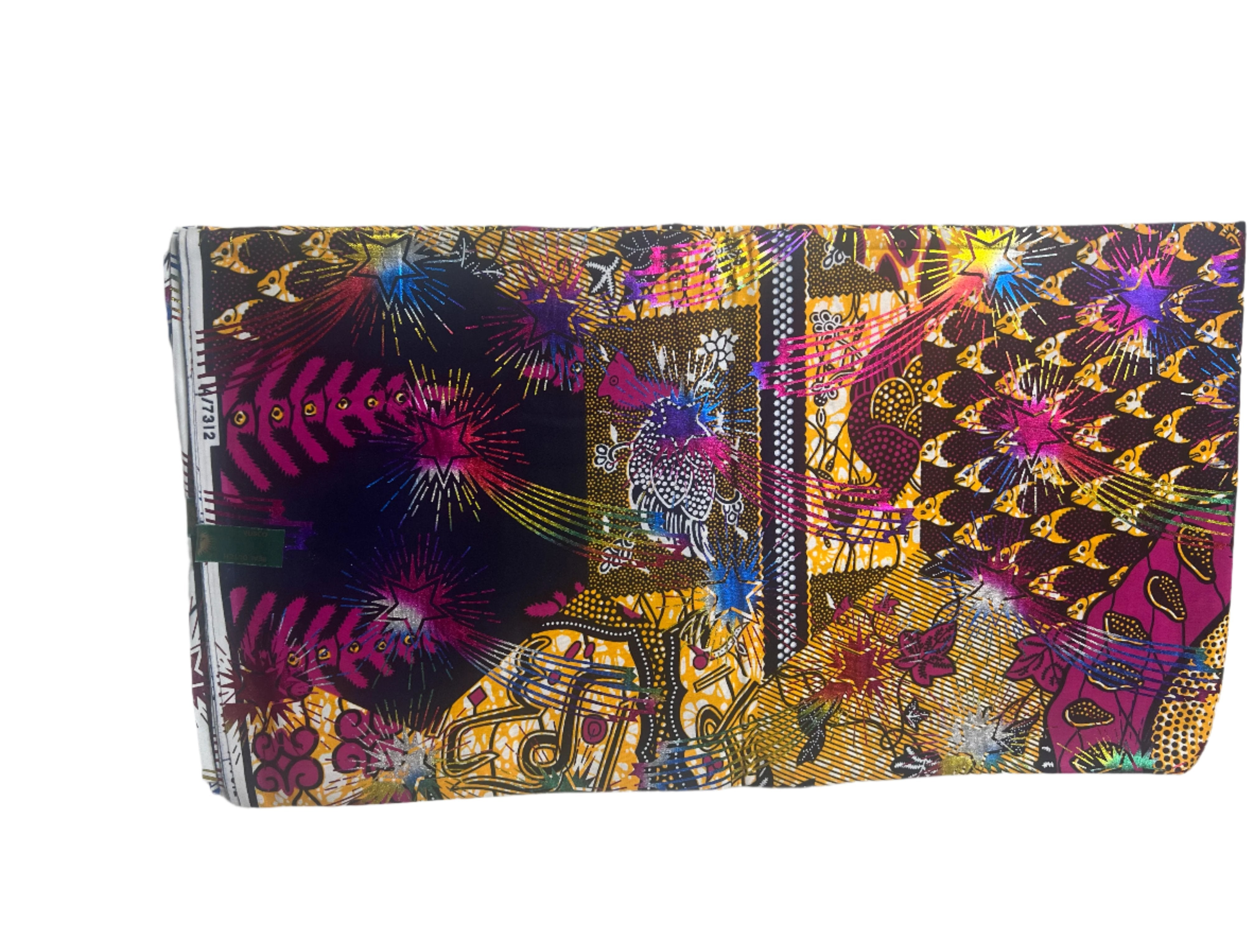 100% Cotton African Ankara Print Fabric Multicolor Vibrant Patterned Textile, Traditional African Fabric for Sewing **ITEM SOLD by YARD**