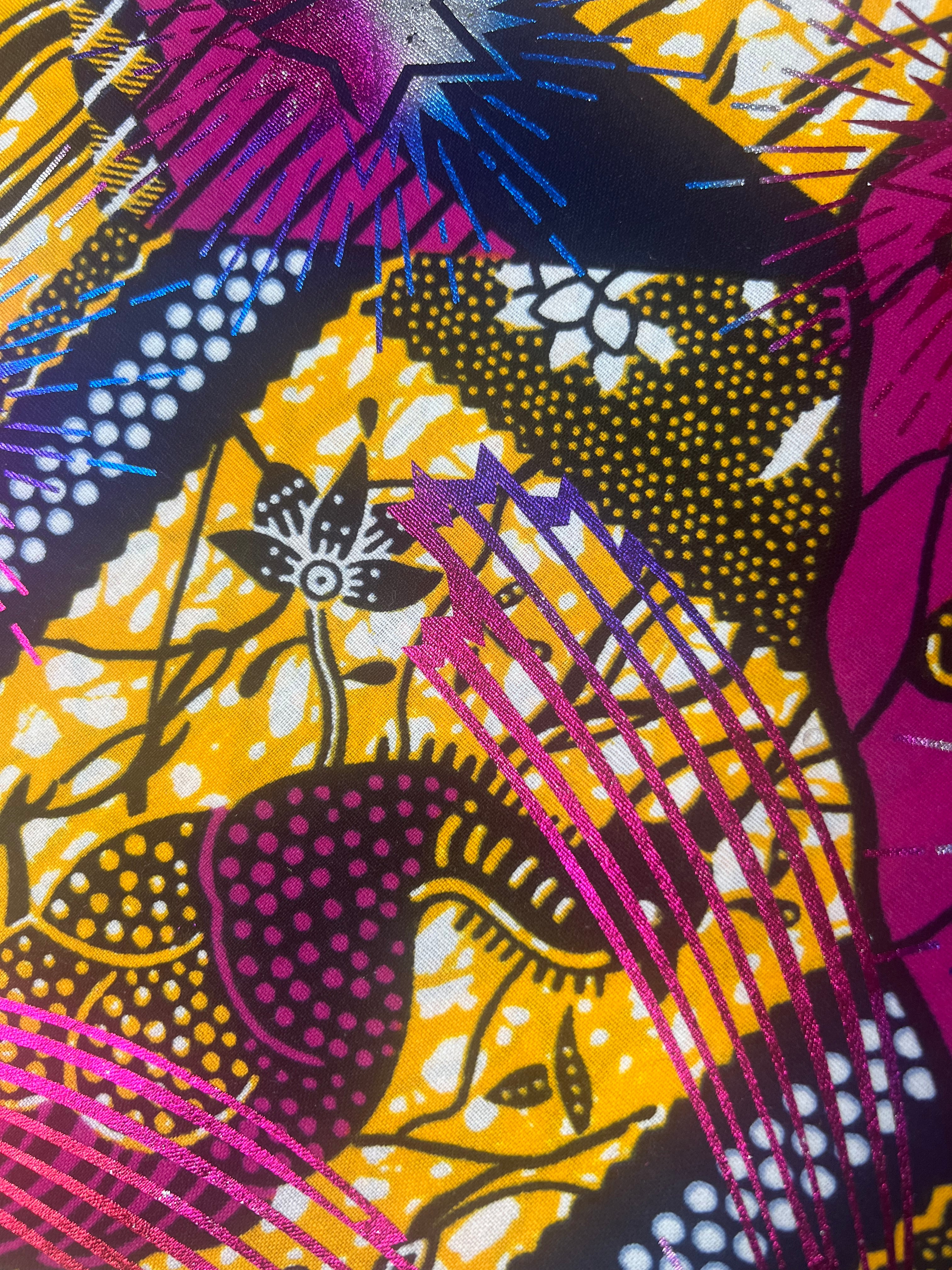 100% Cotton African Ankara Print Fabric Multicolor Vibrant Patterned Textile, Traditional African Fabric for Sewing **ITEM SOLD by YARD**