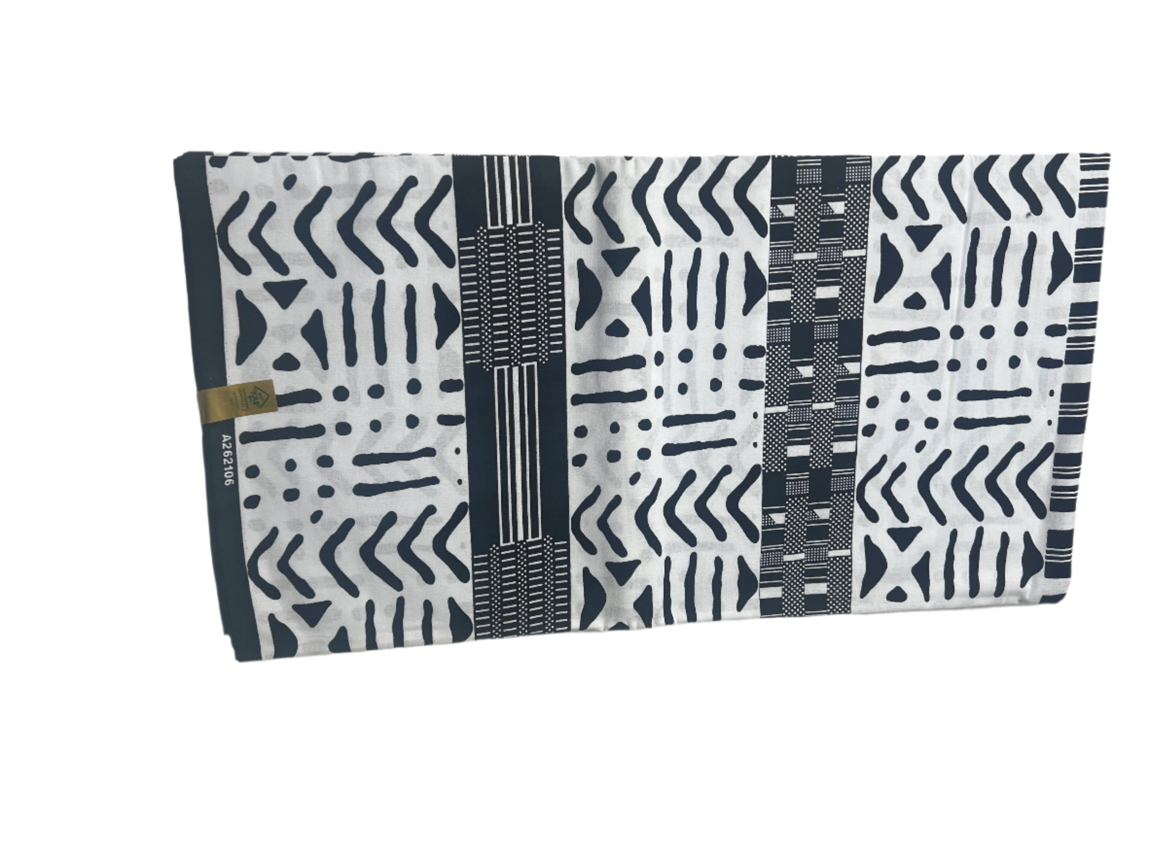 100% Cotton African Ankara Print Fabric White black thin cloth, Traditional Ankara African Fabric for Sewing **ITEM SOLD by YARD**