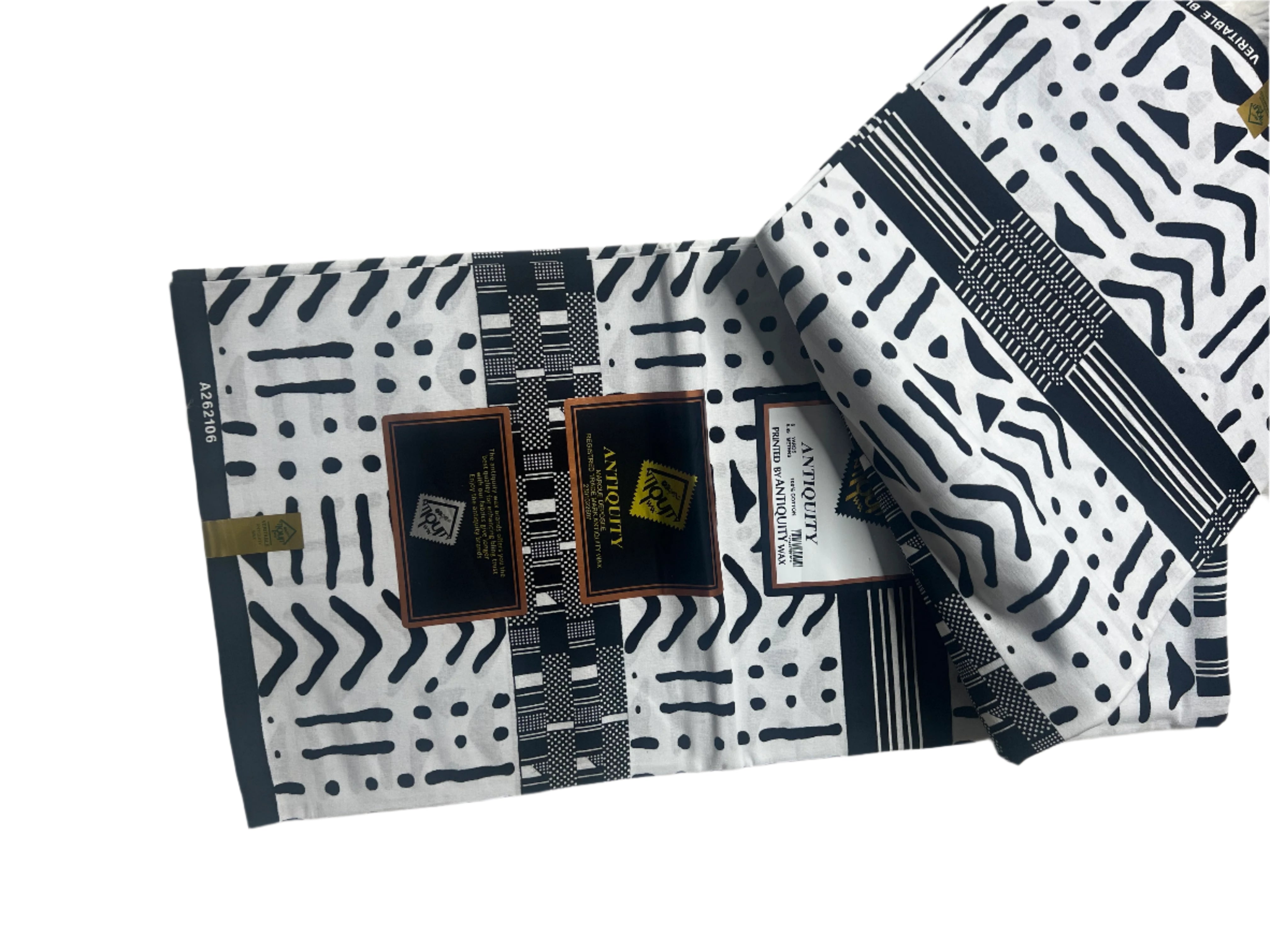 100% Cotton African Ankara Print Fabric White black thin cloth, Traditional Ankara African Fabric for Sewing **ITEM SOLD by YARD**