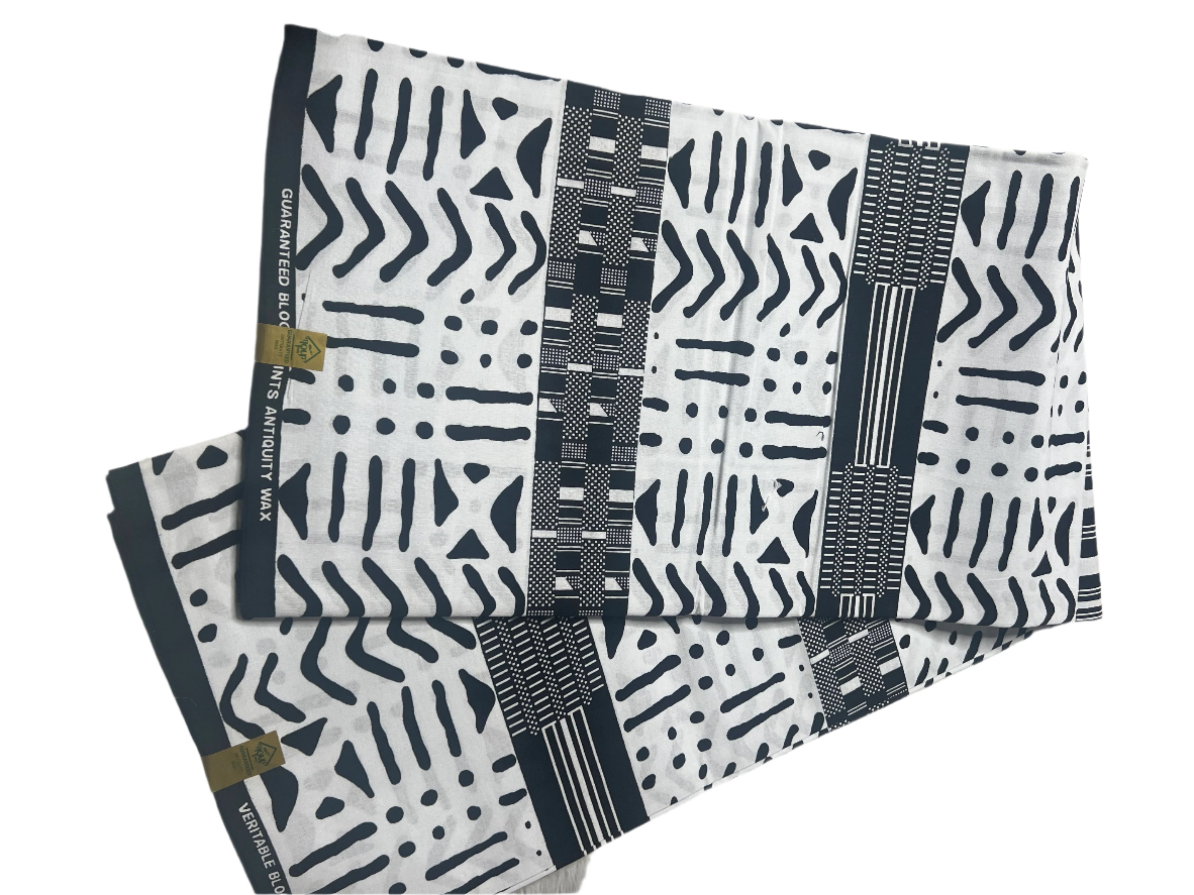 100% Cotton African Ankara Print Fabric White black thin cloth, Traditional Ankara African Fabric for Sewing **ITEM SOLD by YARD**