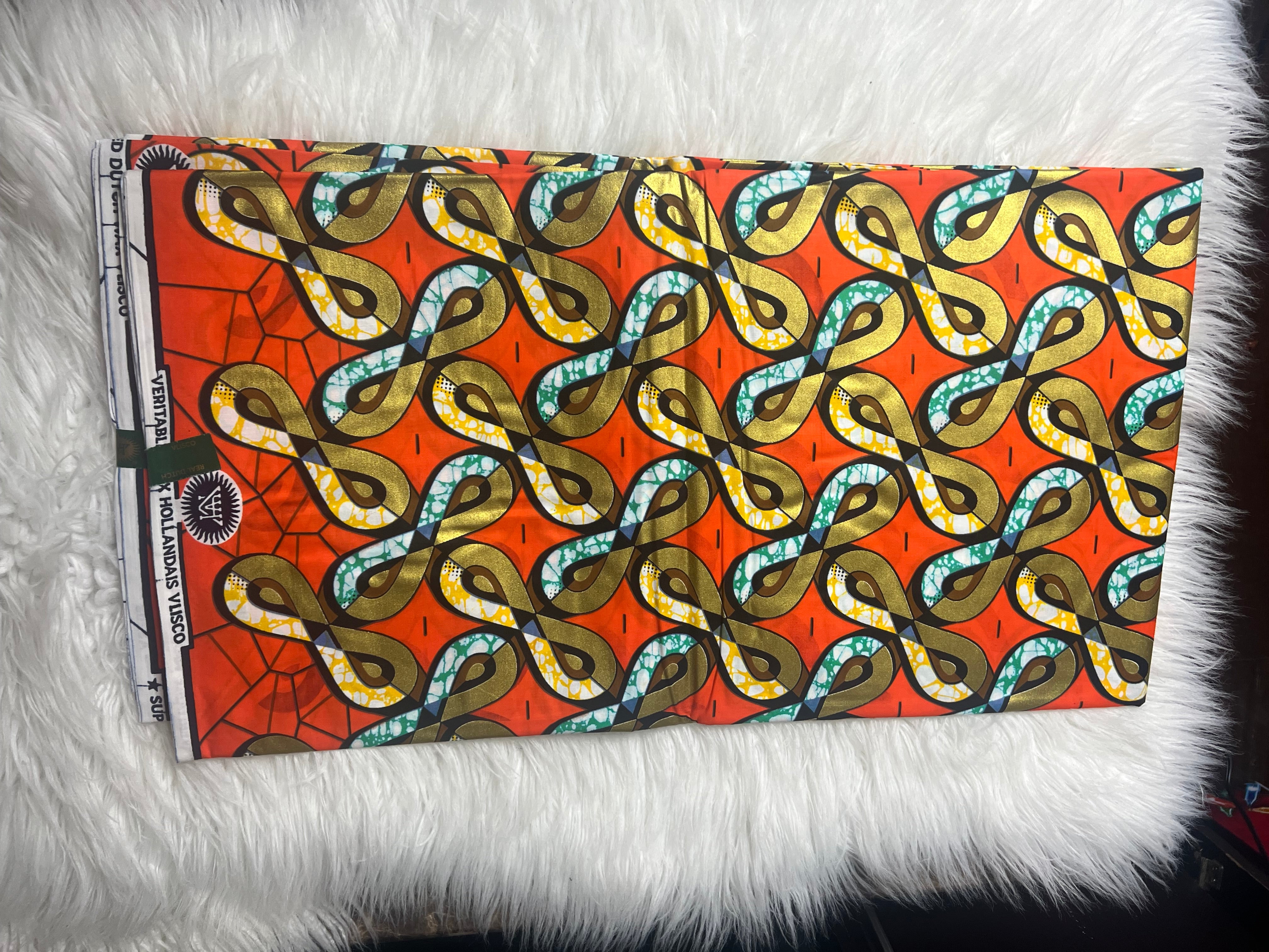 African Prints Ankara Wax Print Fabric with Sequins Wax