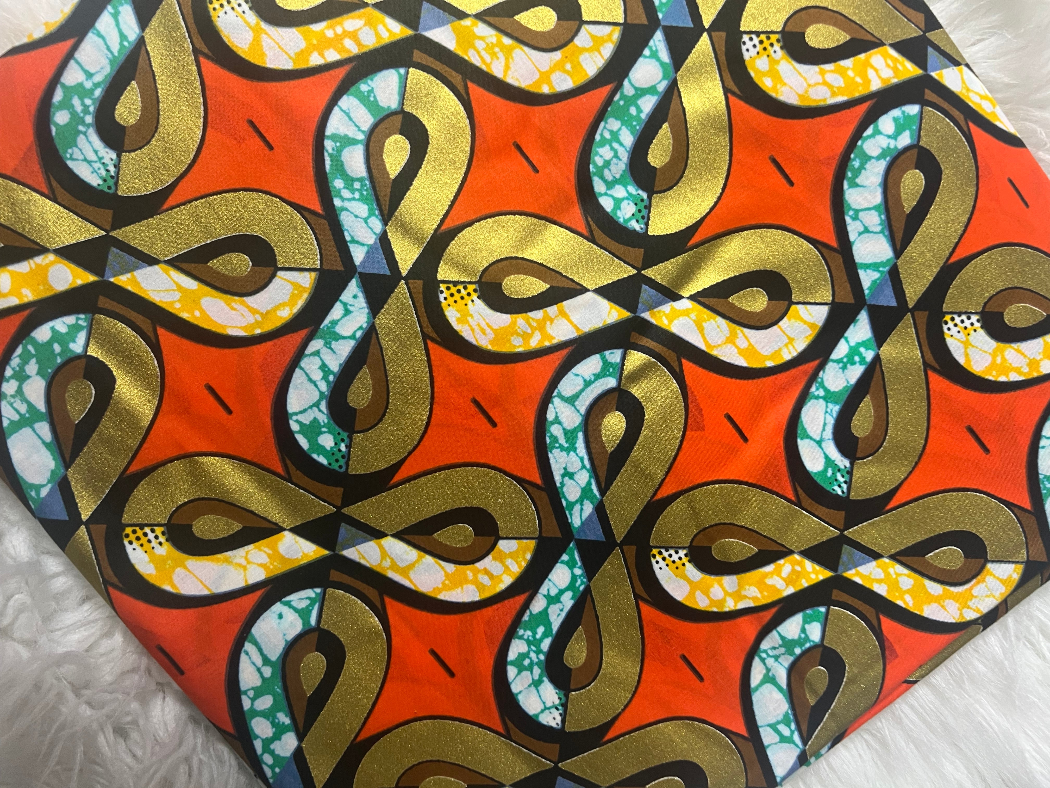 African Prints Ankara Wax Print Fabric with Sequins Wax