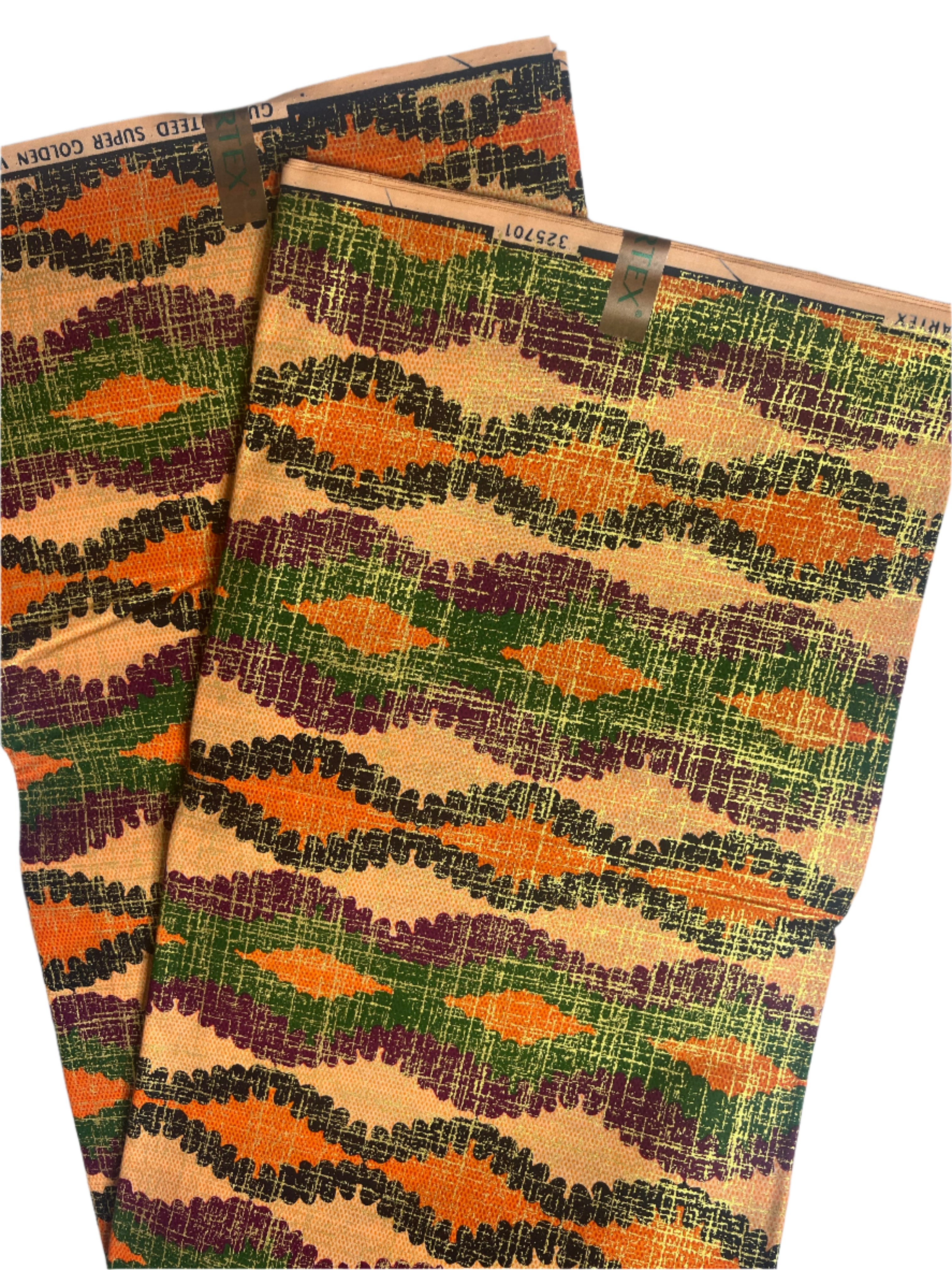 100% Cotton African Hitartex Ankara Print Fabric Wax motif kente gold, Traditional Ankara African Fabric for Sewing **ITEM SOLD by YARD**