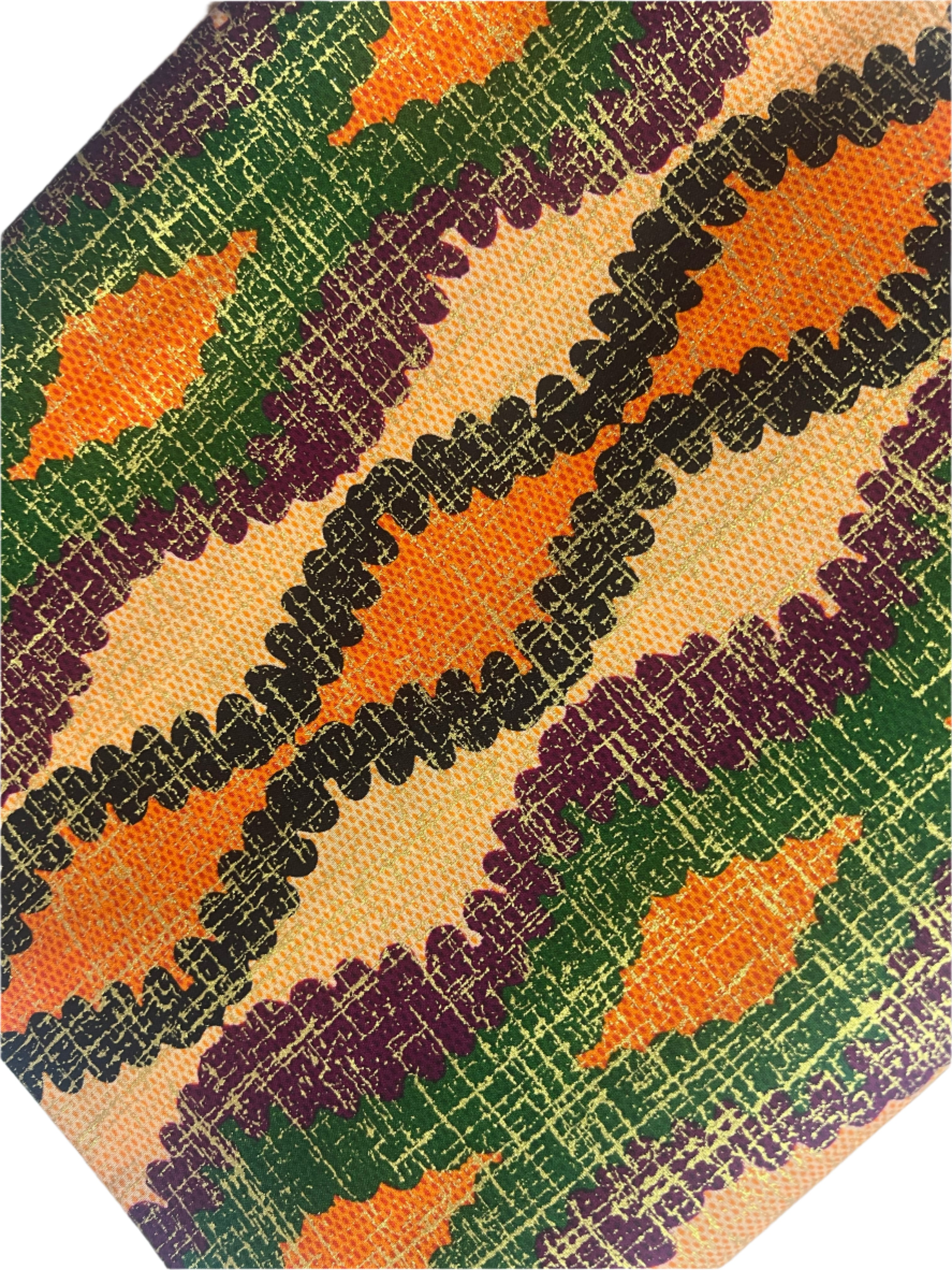 100% Cotton African Hitartex Ankara Print Fabric Wax motif kente gold, Traditional Ankara African Fabric for Sewing **ITEM SOLD by YARD**