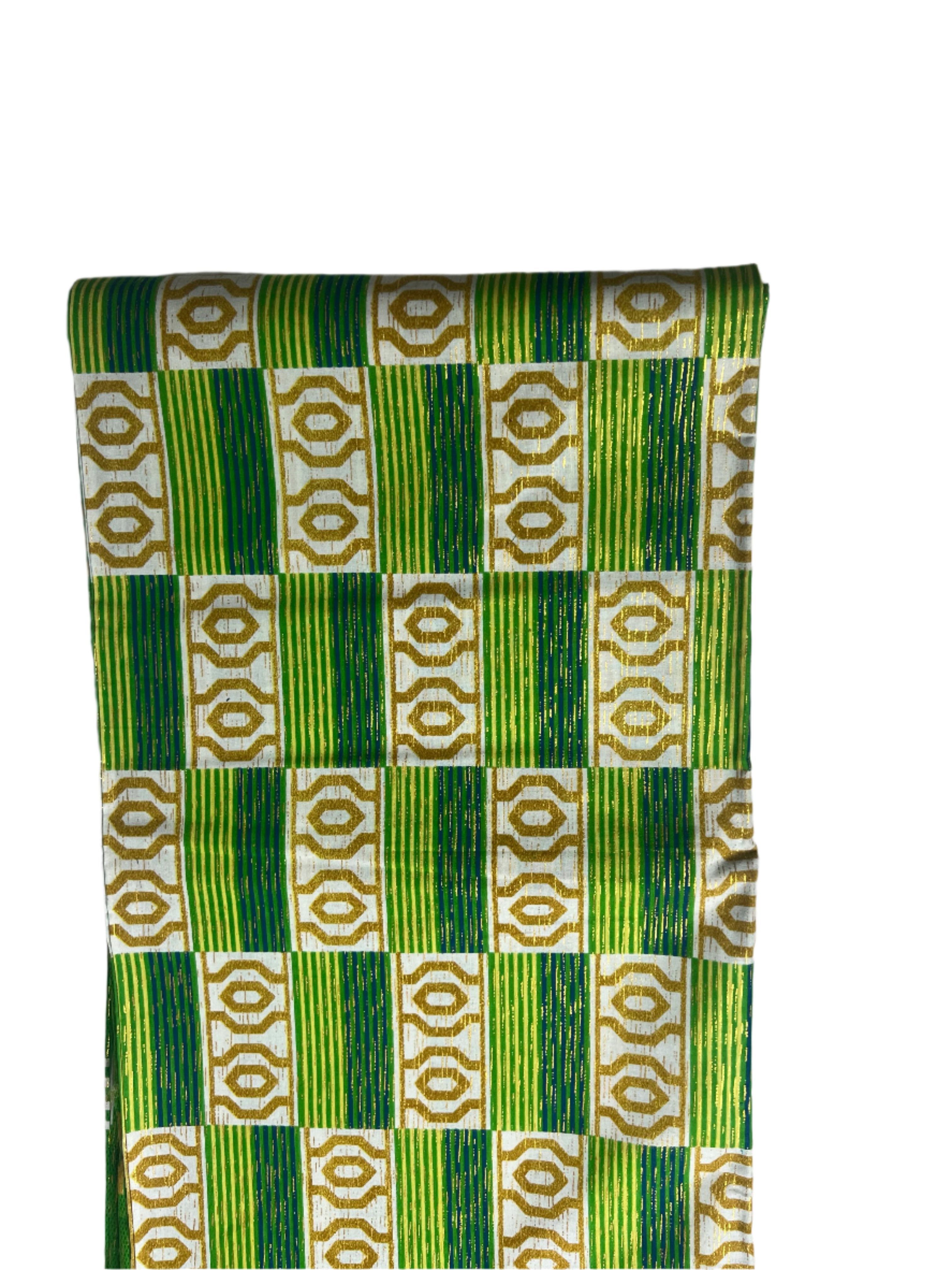 100% Cotton African Ankara Print Fabric Gold glitter Fabric for Sewing **ITEM SOLD by YARD**