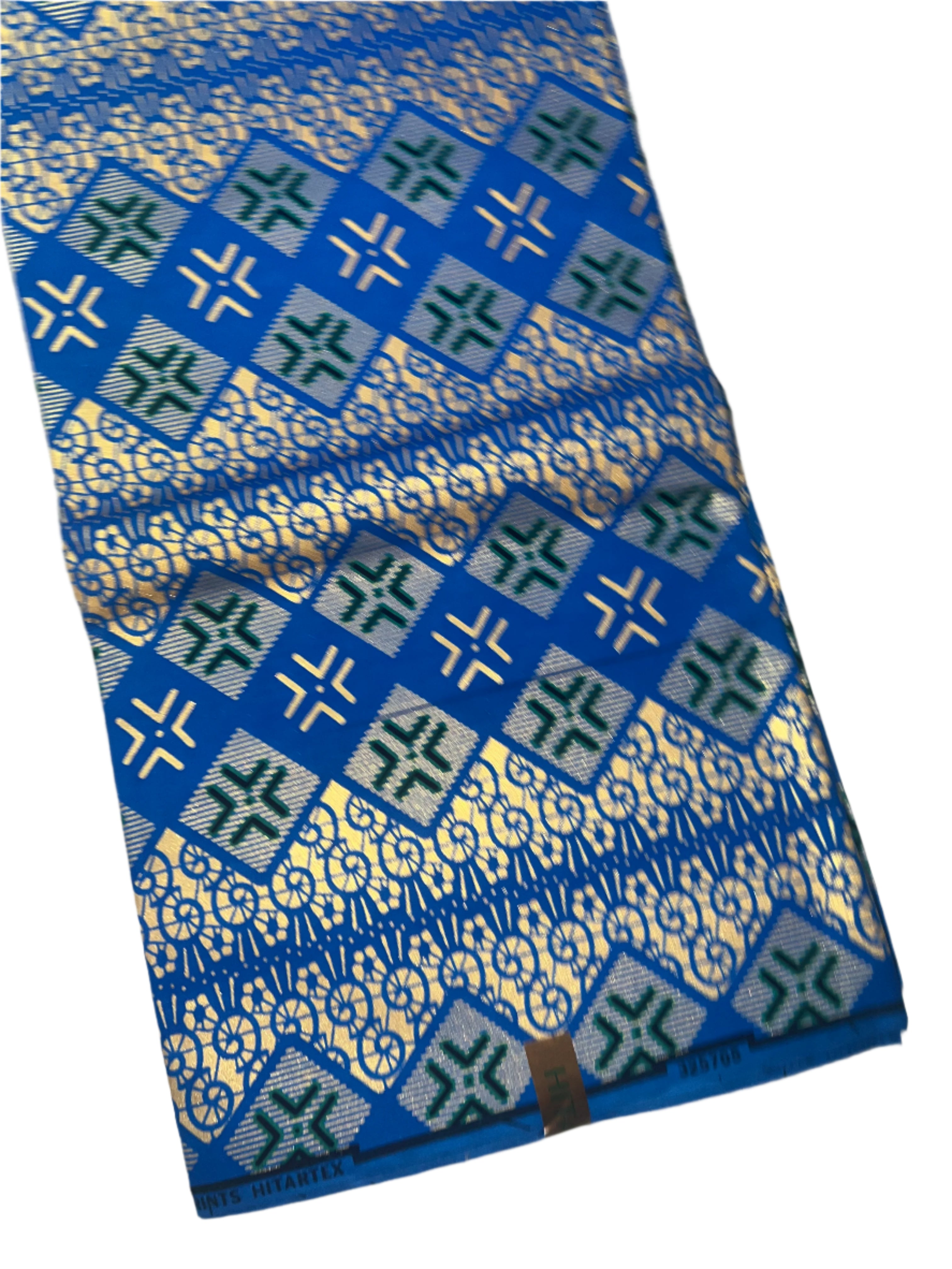 100% Cotton African Ankara Print Fabric Royal Blue Wax Vibrant Patterned Textile,  Ankara African Fabric for Sewing **ITEM SOLD by YARD**