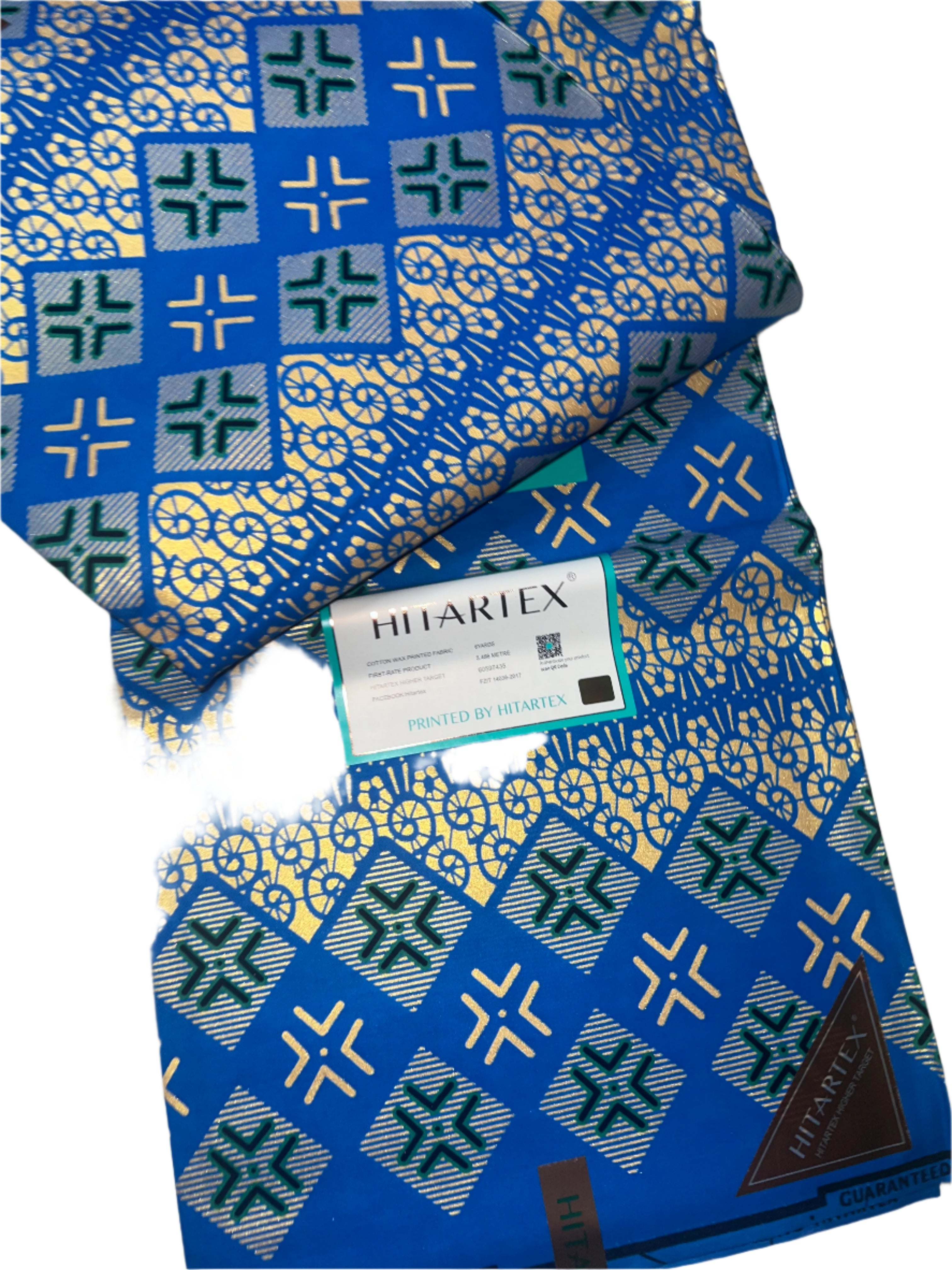 100% Cotton African Ankara Print Fabric Royal Blue Wax Vibrant Patterned Textile,  Ankara African Fabric for Sewing **ITEM SOLD by YARD**